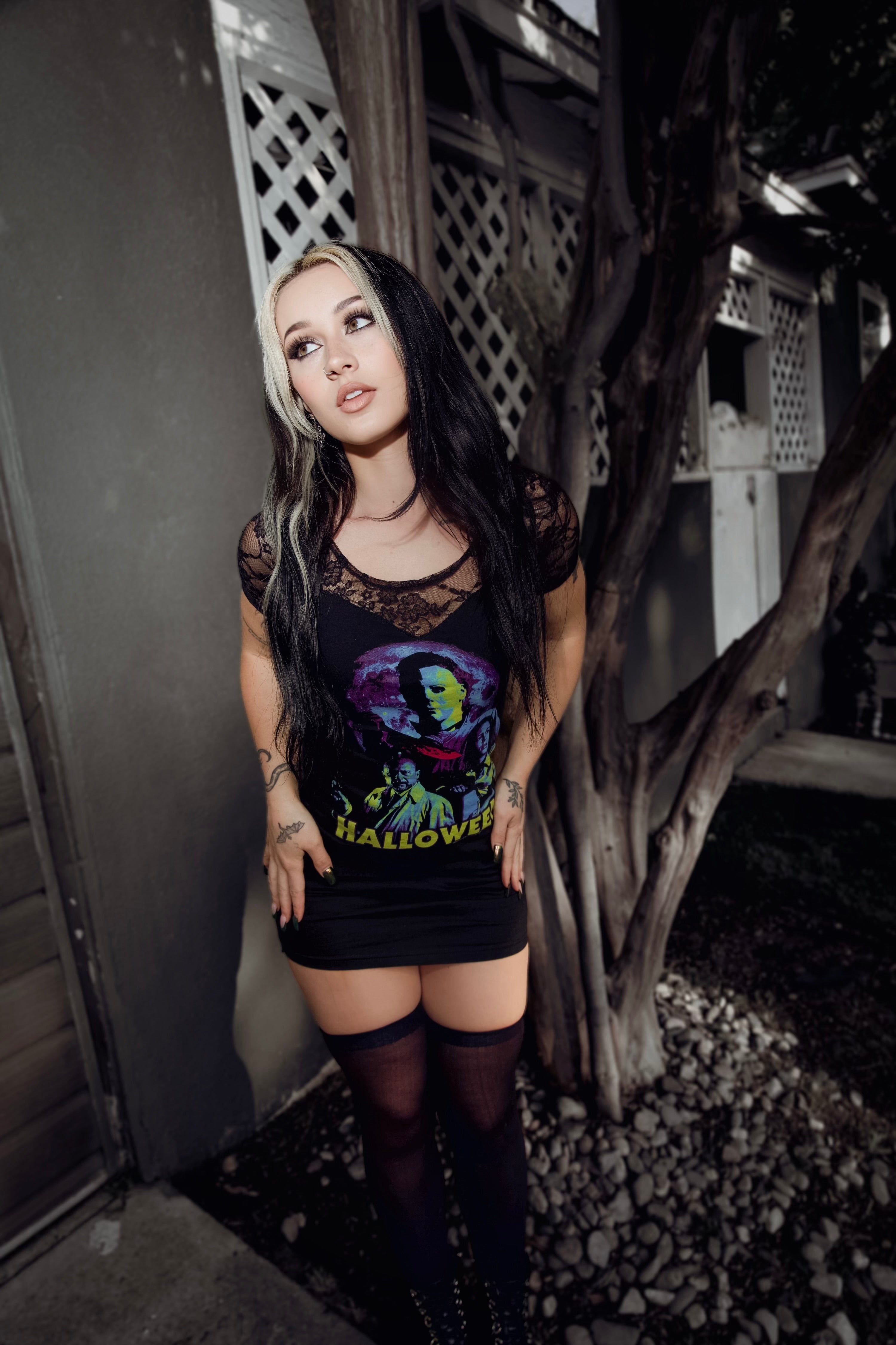 Vera's Eyecandy Halloween Lace Horror Dress