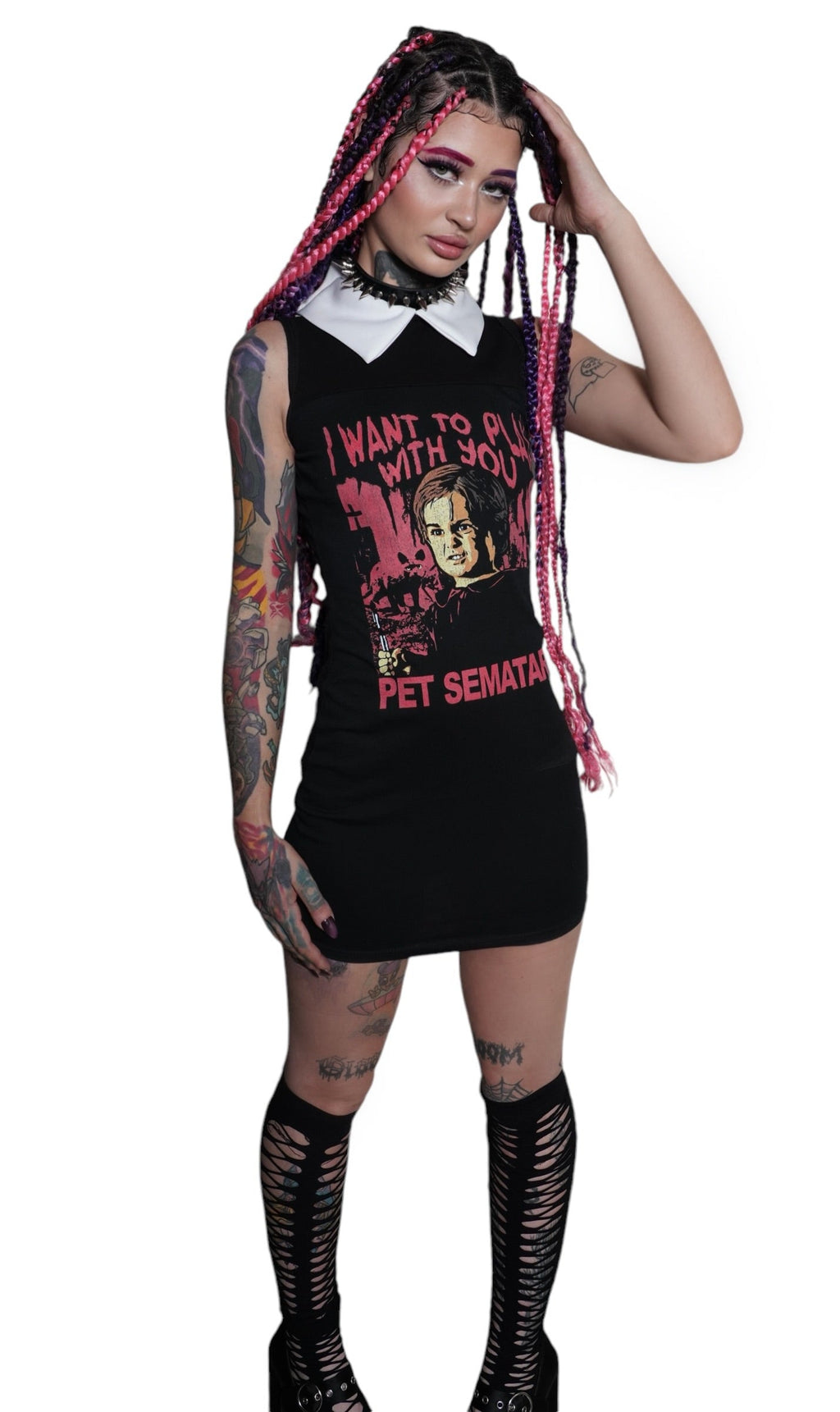 Vera's Eyecandy Pet Sematary Collar Horror Dress
