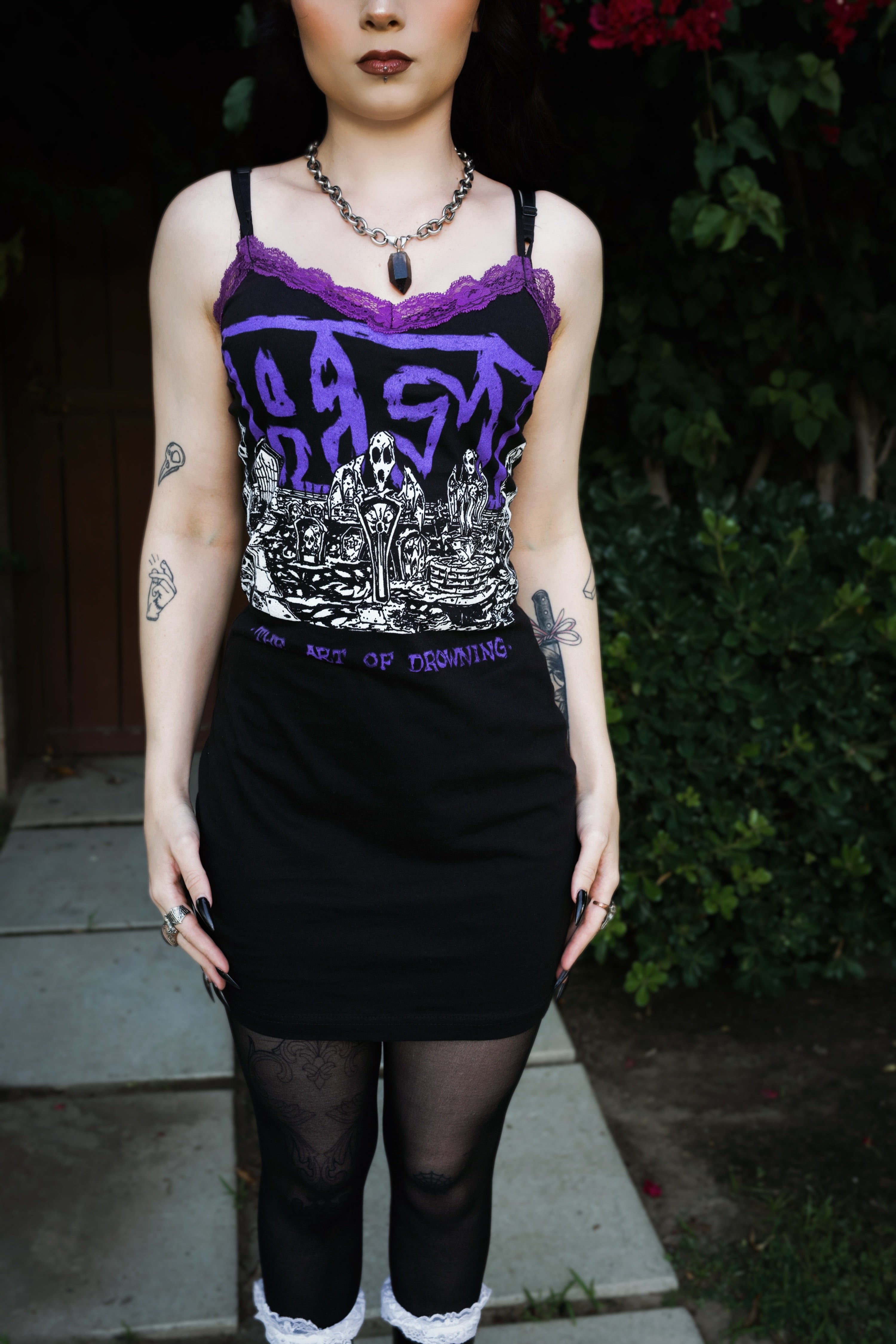 Vera's Eyecandy AFI Lace Strap Band Dress