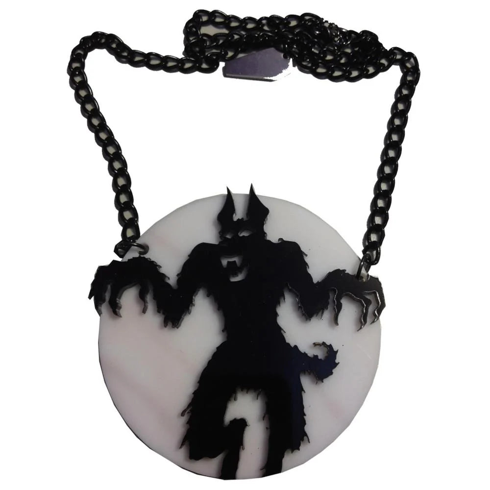 Kreepsville 666 Howling At The Moon Acrylic Necklace