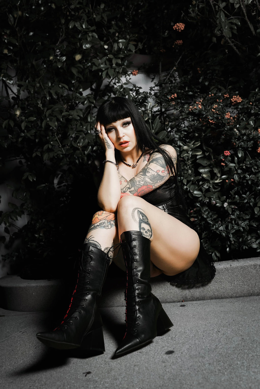 Vera's Eyecandy Rozz Christian Death Mini Slip Metal Dress