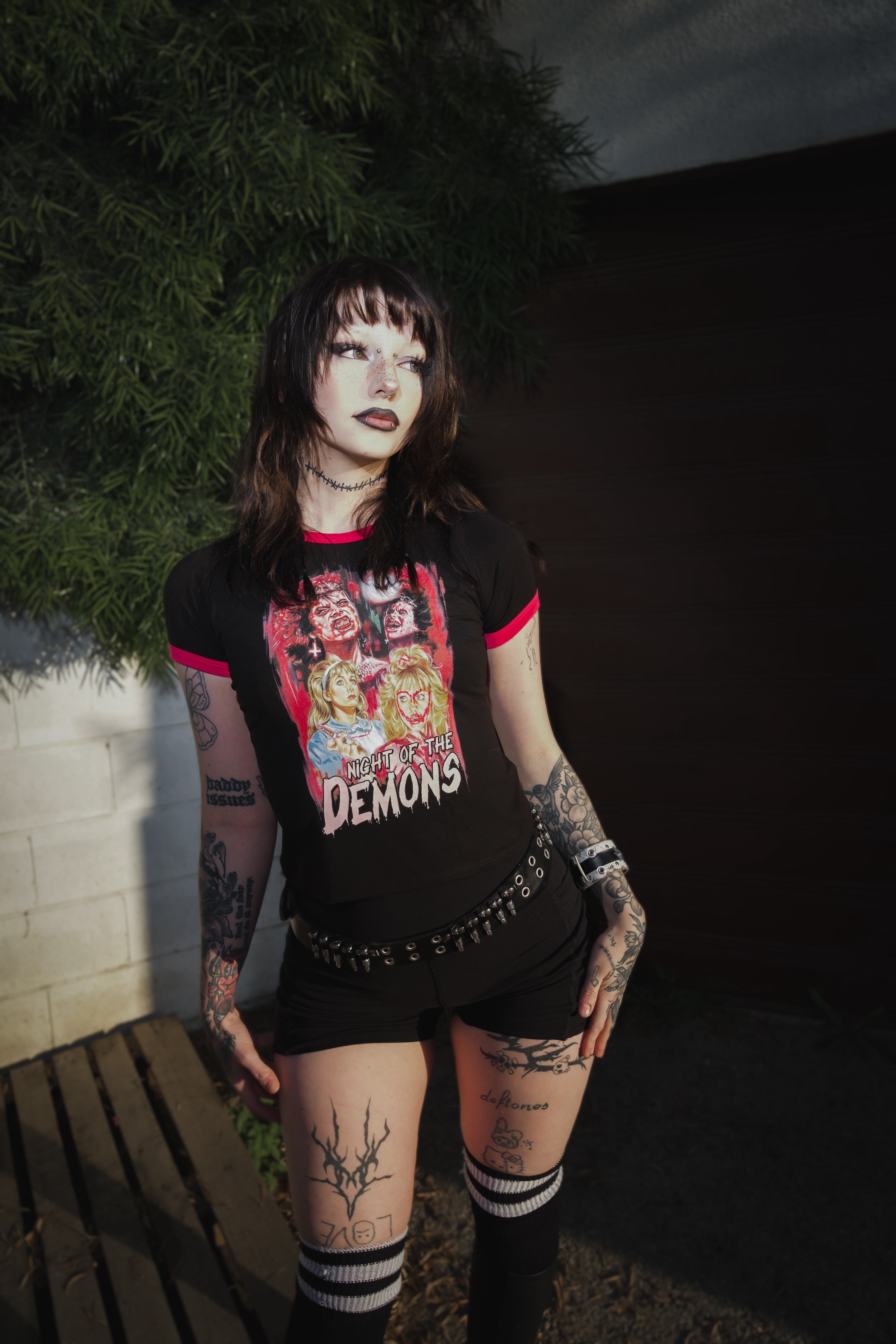 Vera's Eyecandy Night of the Demons Ringer Tee