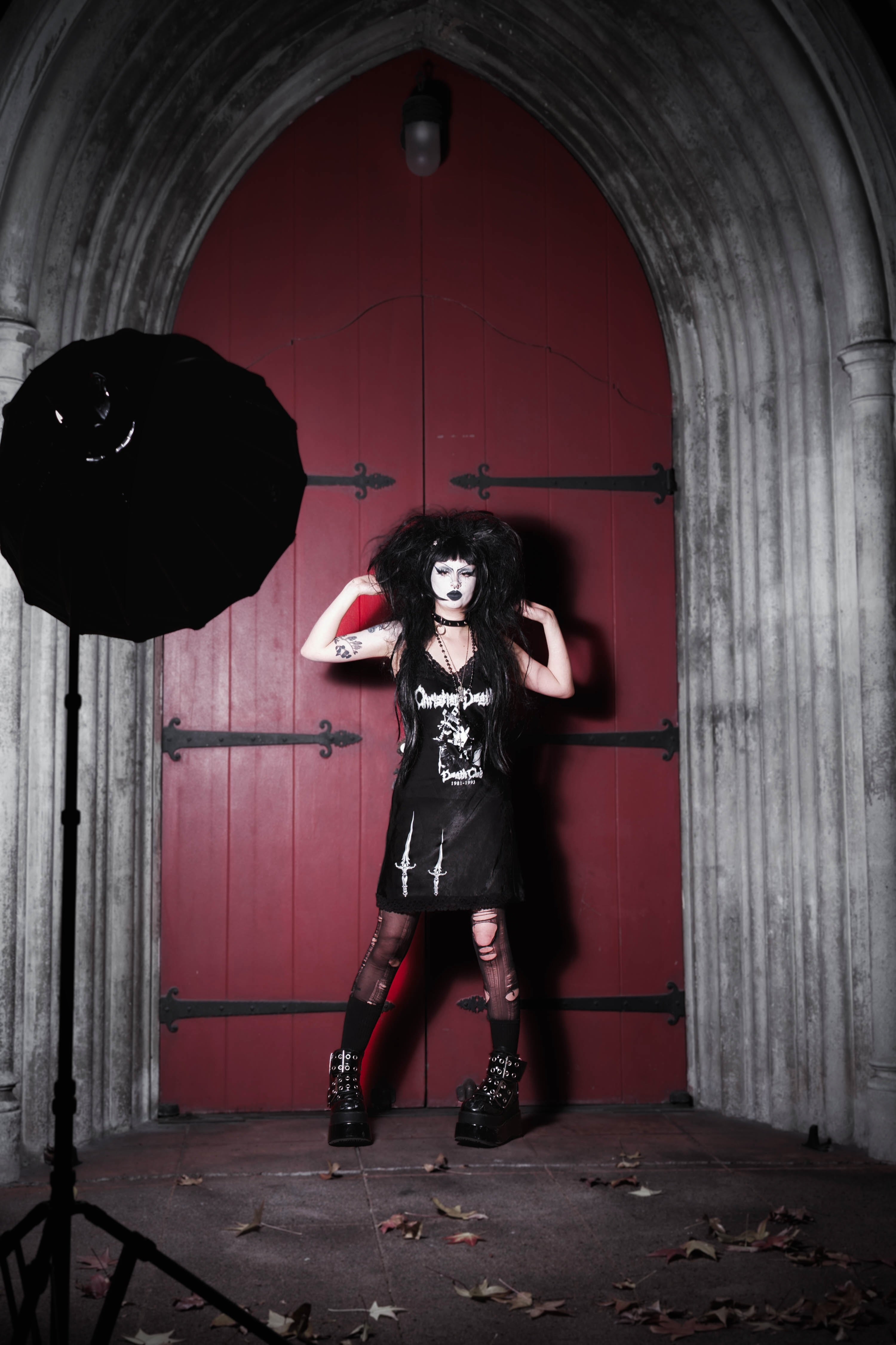 Vera's Eyecandy Christian Death Mini Slip Metal Dress