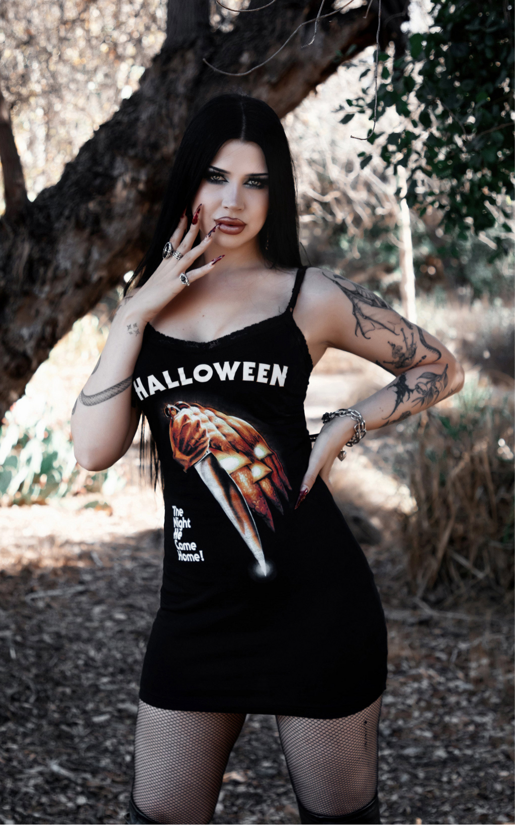 Vera's Eyecandy Halloween Lace Strap Dress