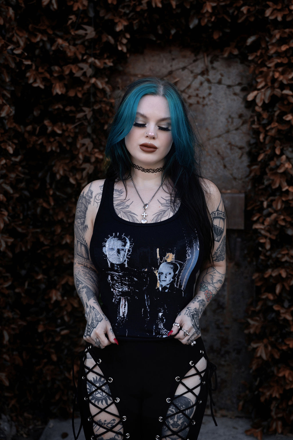 Vera's Eyecandy Cenobites Ribbed Tank Top