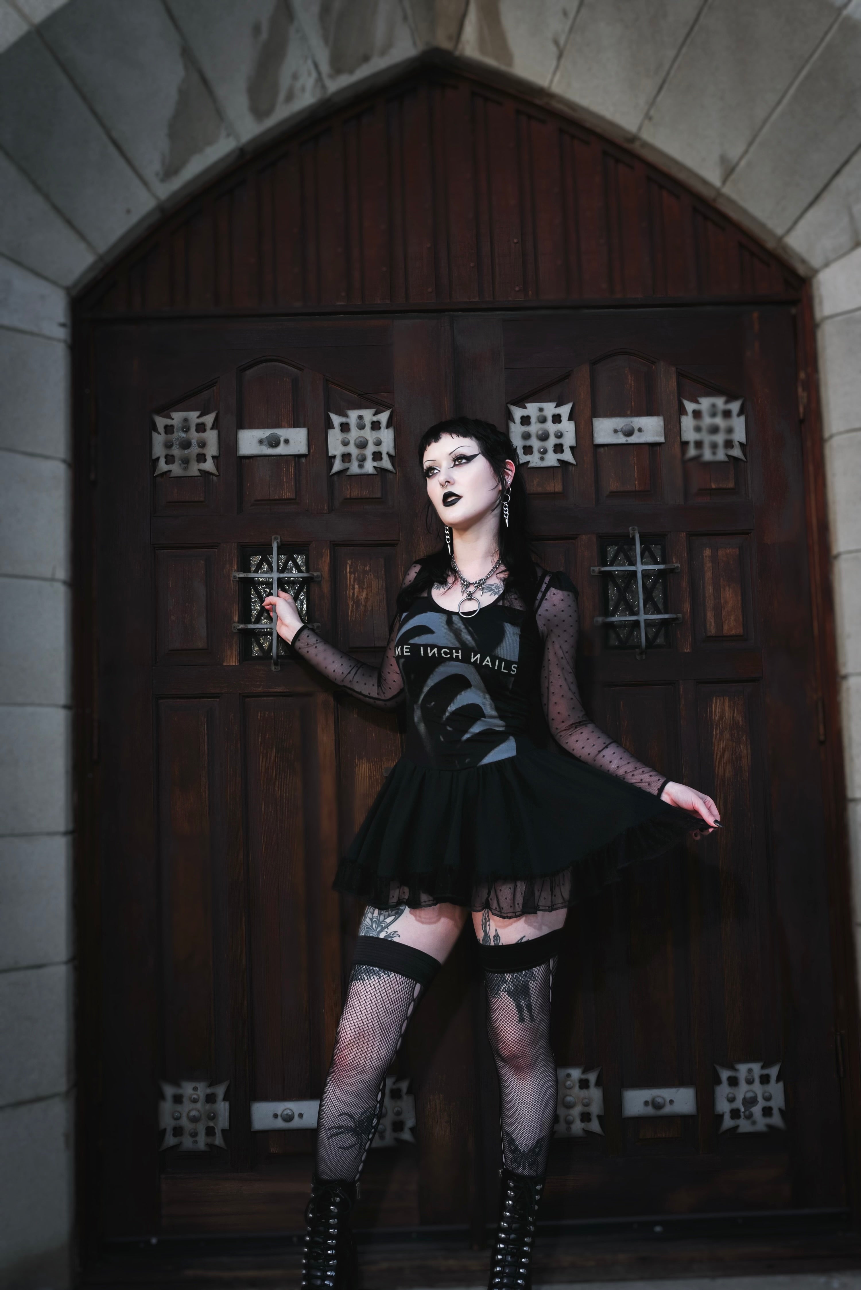 Vera's Eyecandy NIN Ballerina Metal Dress