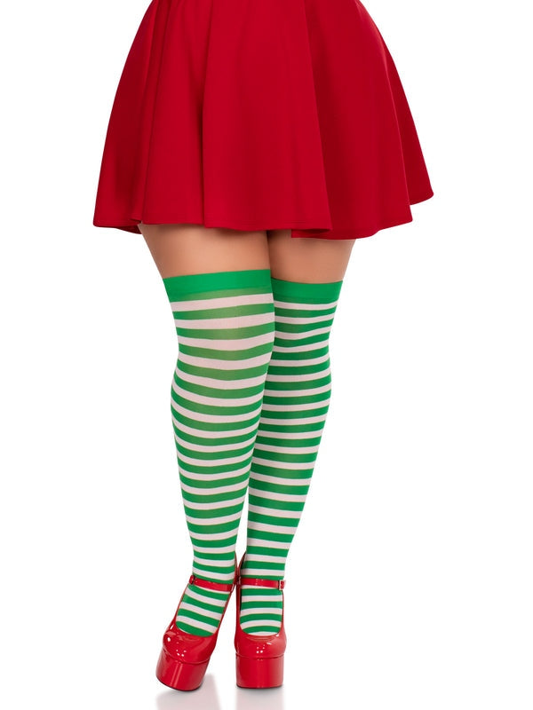 Leg Avenue Cari Plus Striped Socks