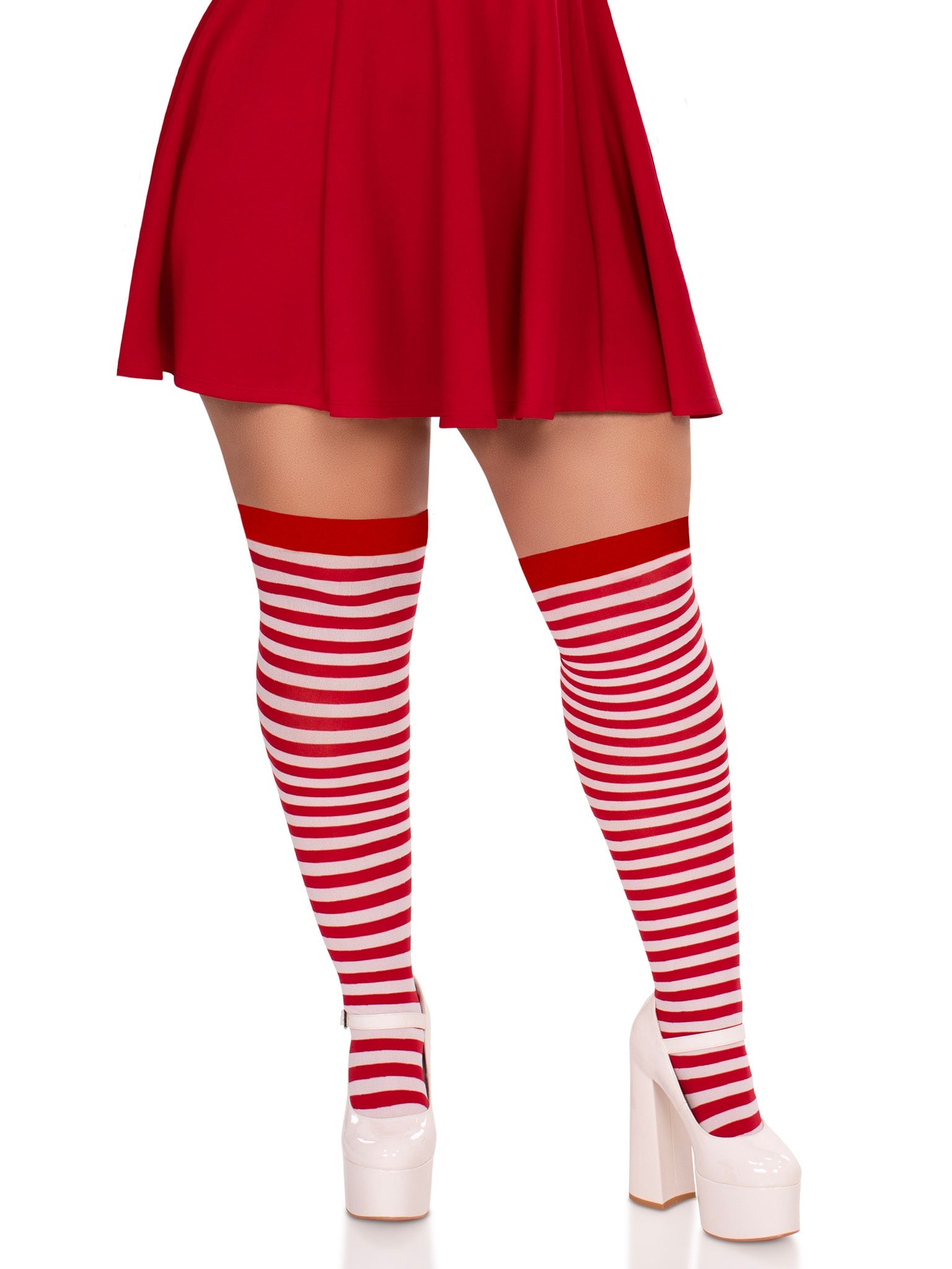 Leg Avenue Cari Striped Thigh High Socks