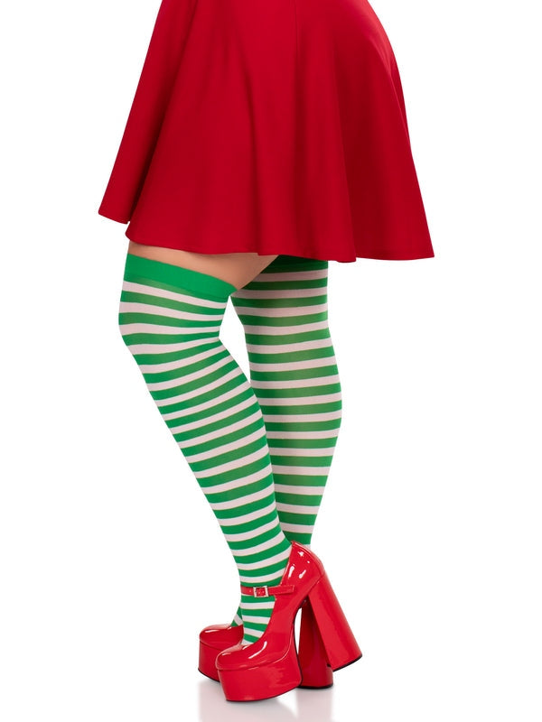 Leg Avenue Cari Plus Striped Socks