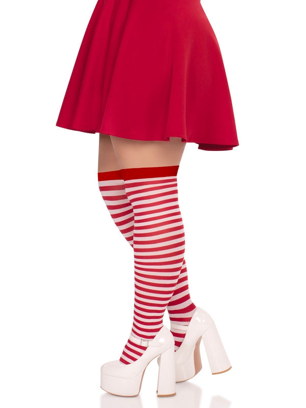Leg Avenue Cari Plus Striped Socks