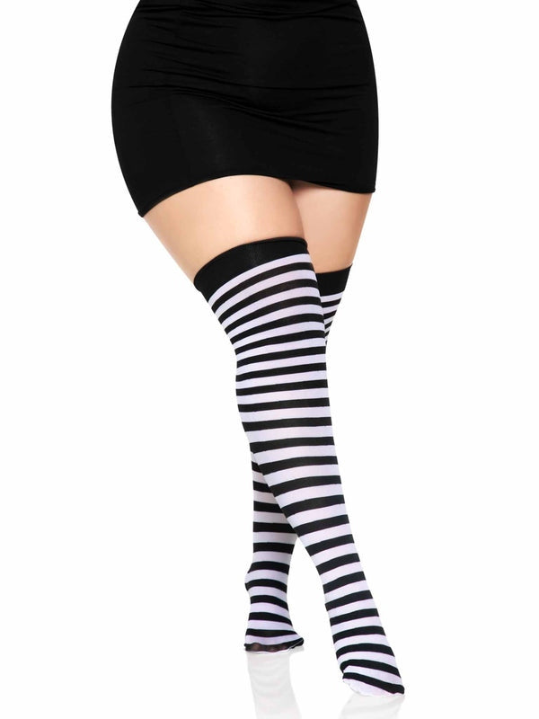 Leg Avenue Cari Plus Striped Socks