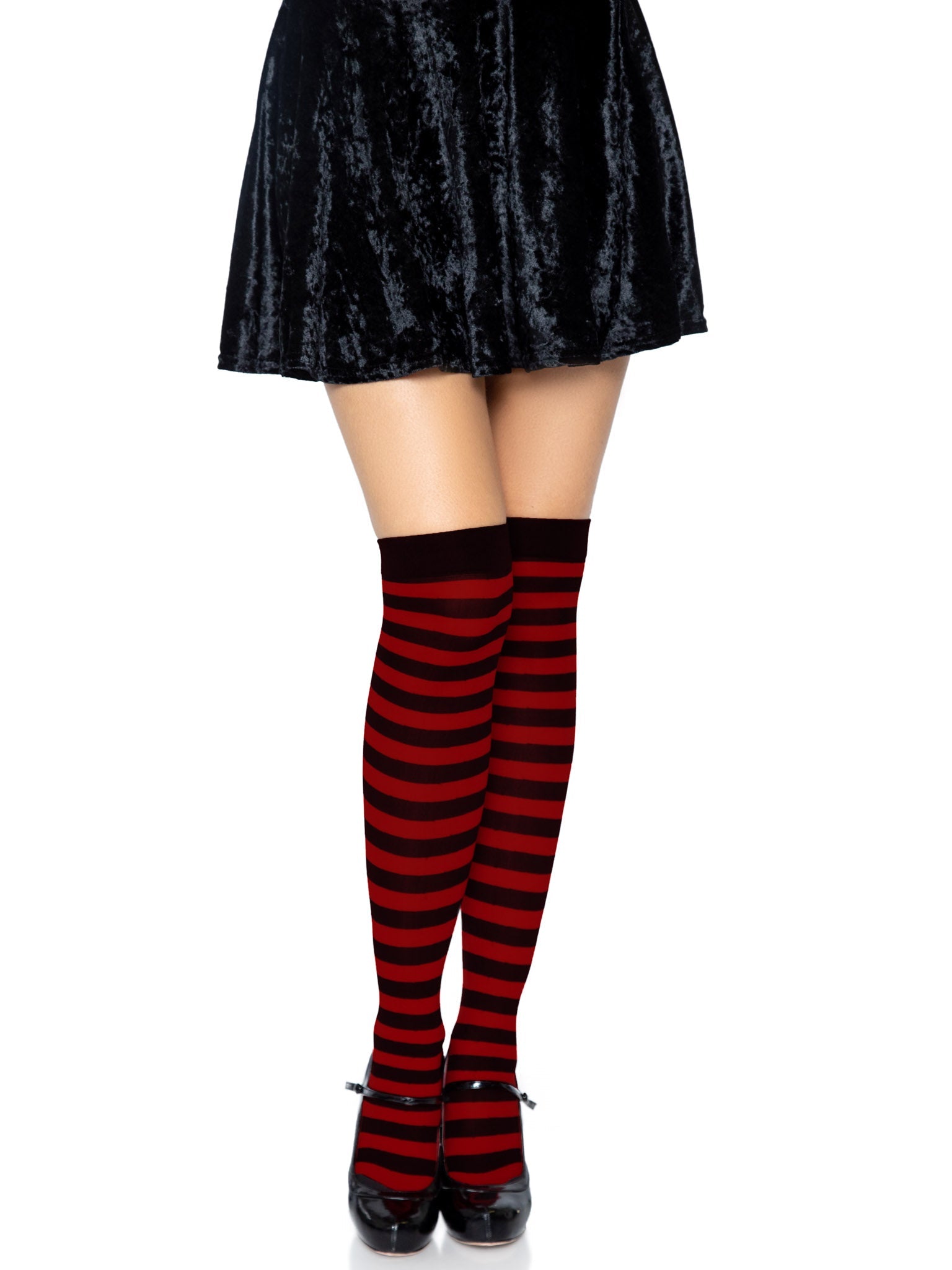 Leg Avenue Cari Striped Thigh High Socks