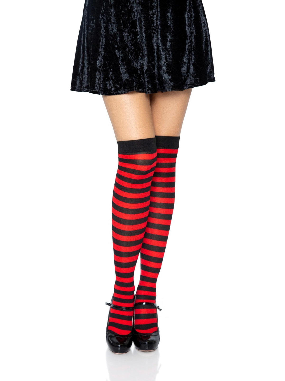 Leg Avenue Cari Striped Thigh High Socks