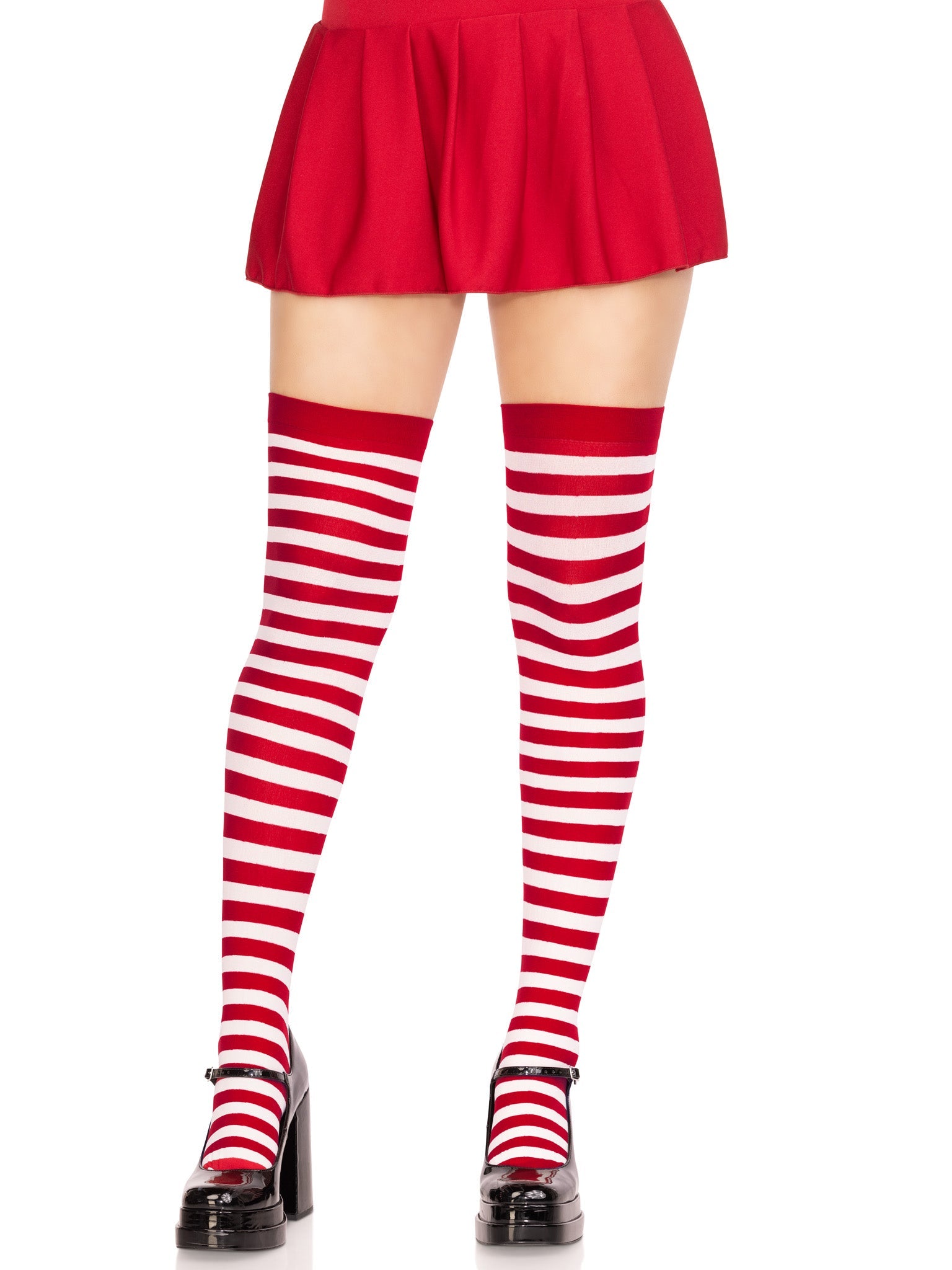 Leg Avenue Cari Striped Thigh High Socks
