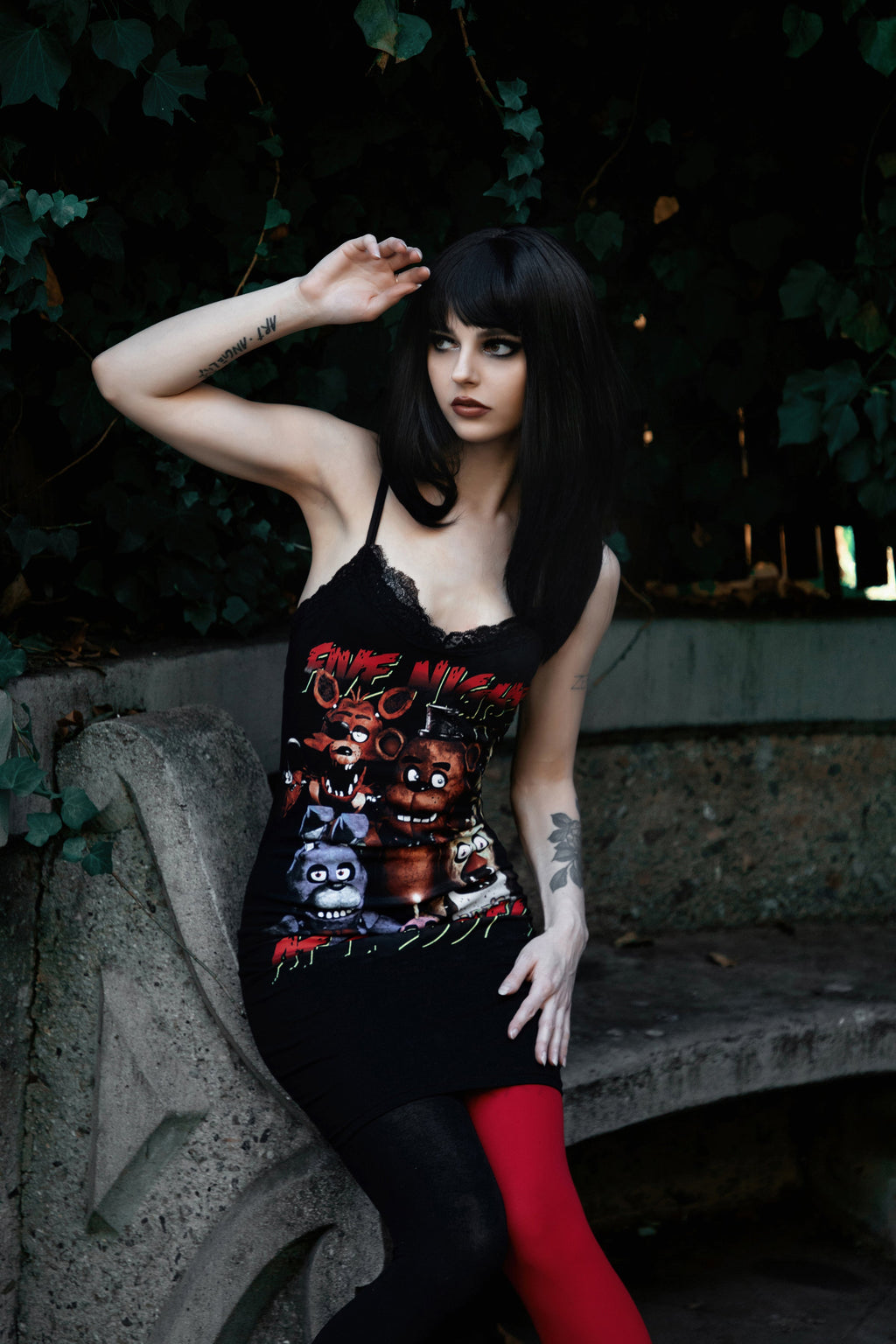 Vera's Eyecandy Five Nights at Freddy's Lace Strap Dress