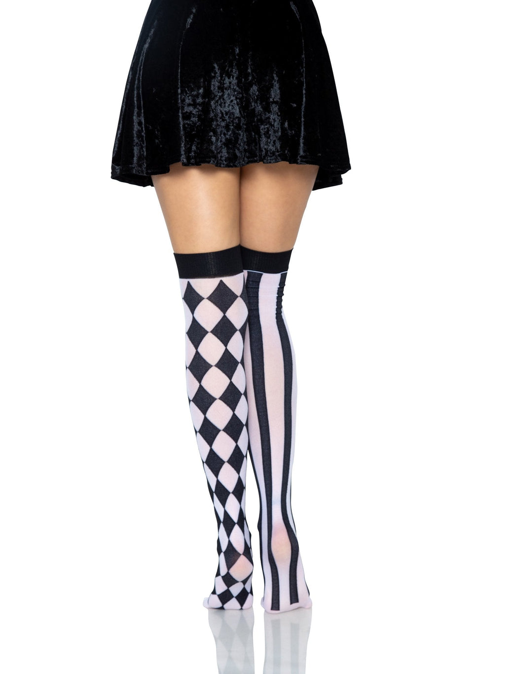 Leg Avenue Harlequin Diamond Stripe Thigh High Stockings