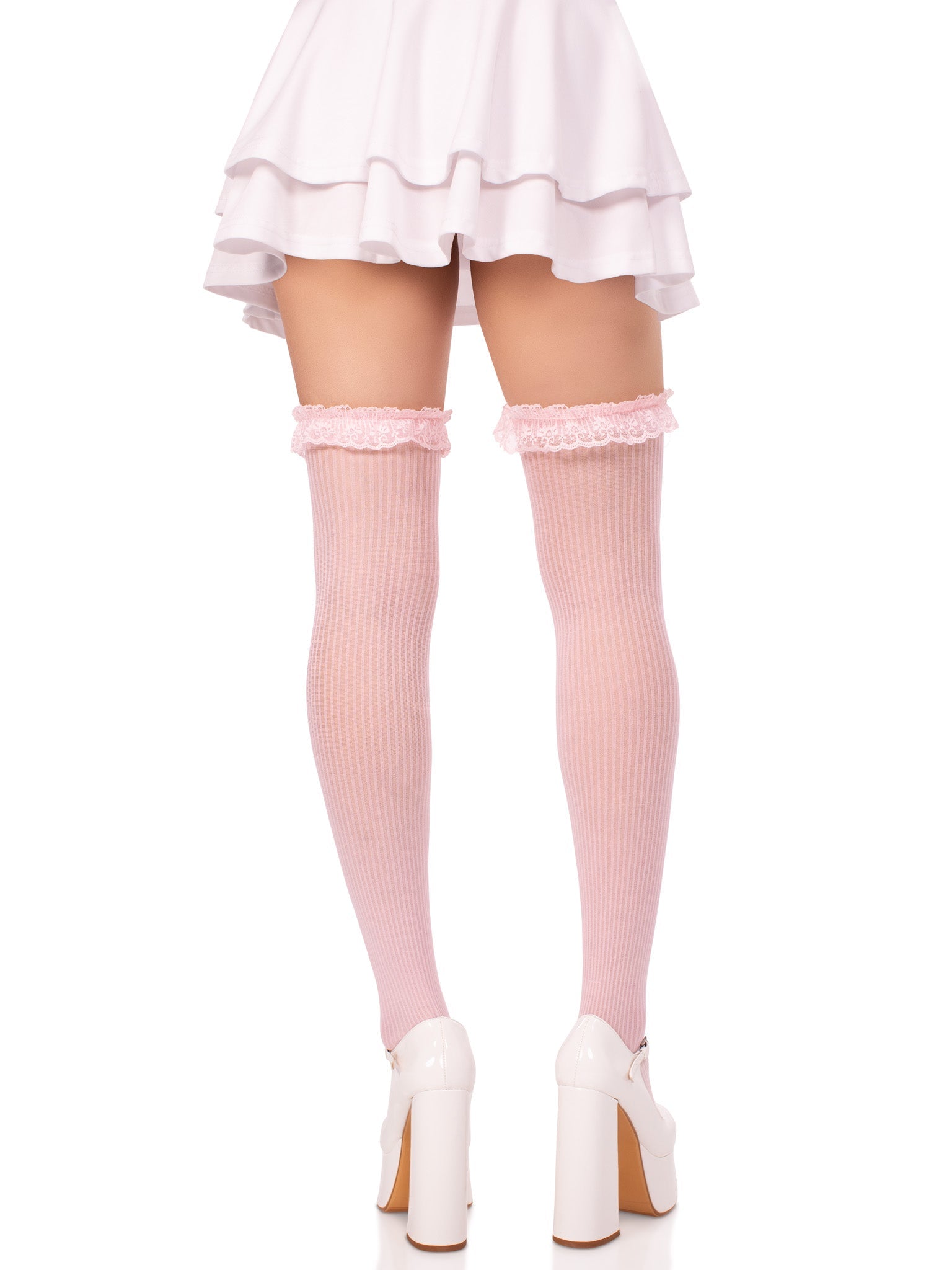 Leg Avenue Calliope Striped Thigh Highs