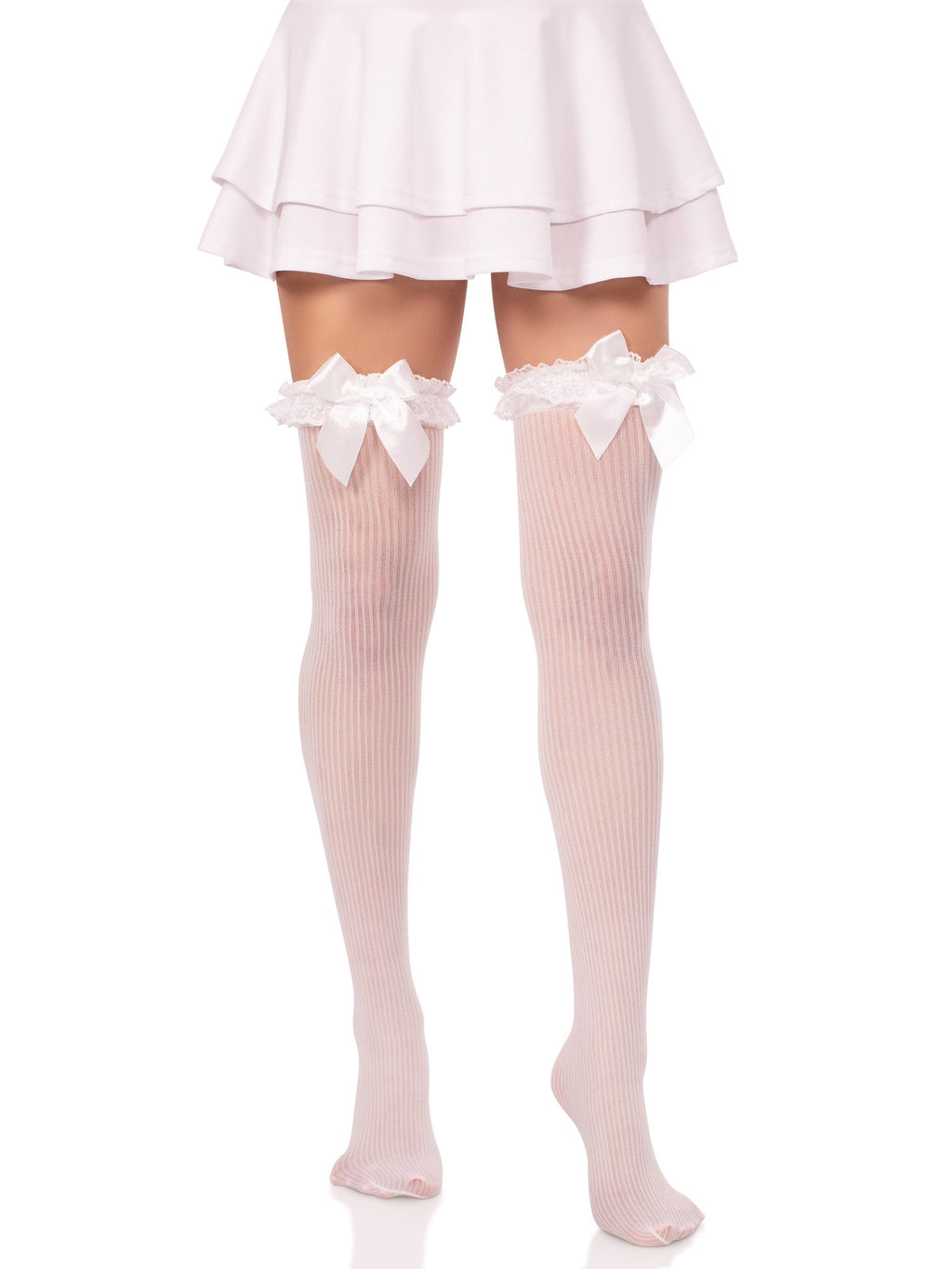 Leg Avenue Calliope Striped Thigh Highs