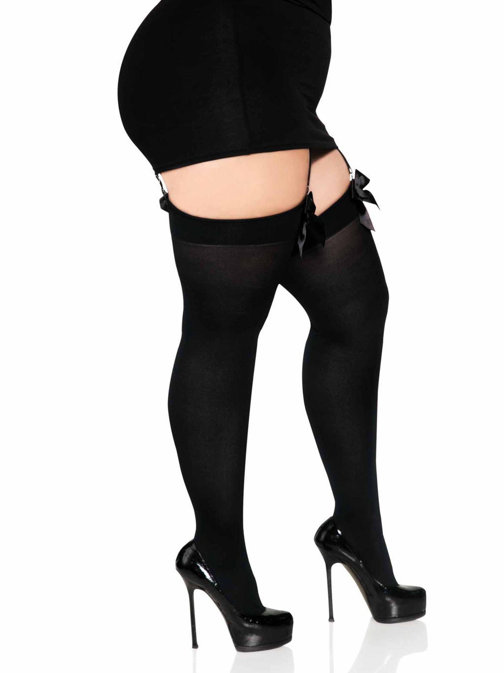 Leg Avenue Kay Opaque Thigh Highs 2 Sizes