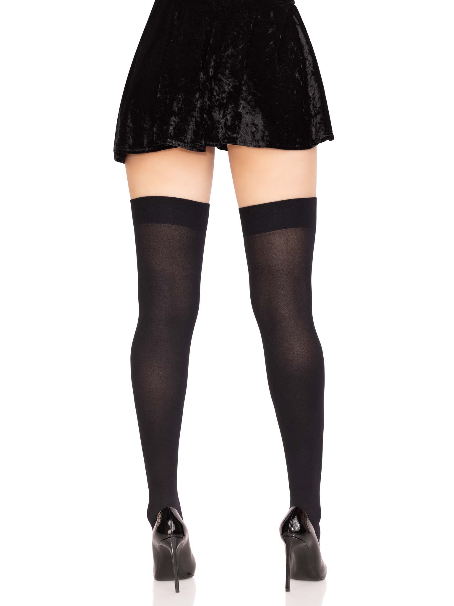 Leg Avenue Kay Opaque Thigh High Bow Stockings