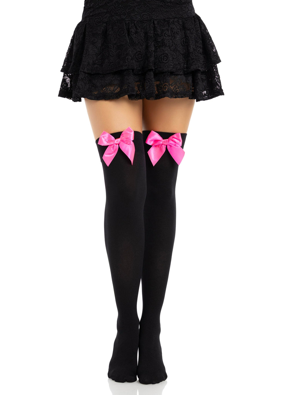 Leg Avenue Kay Opaque Thigh Highs 2 Sizes