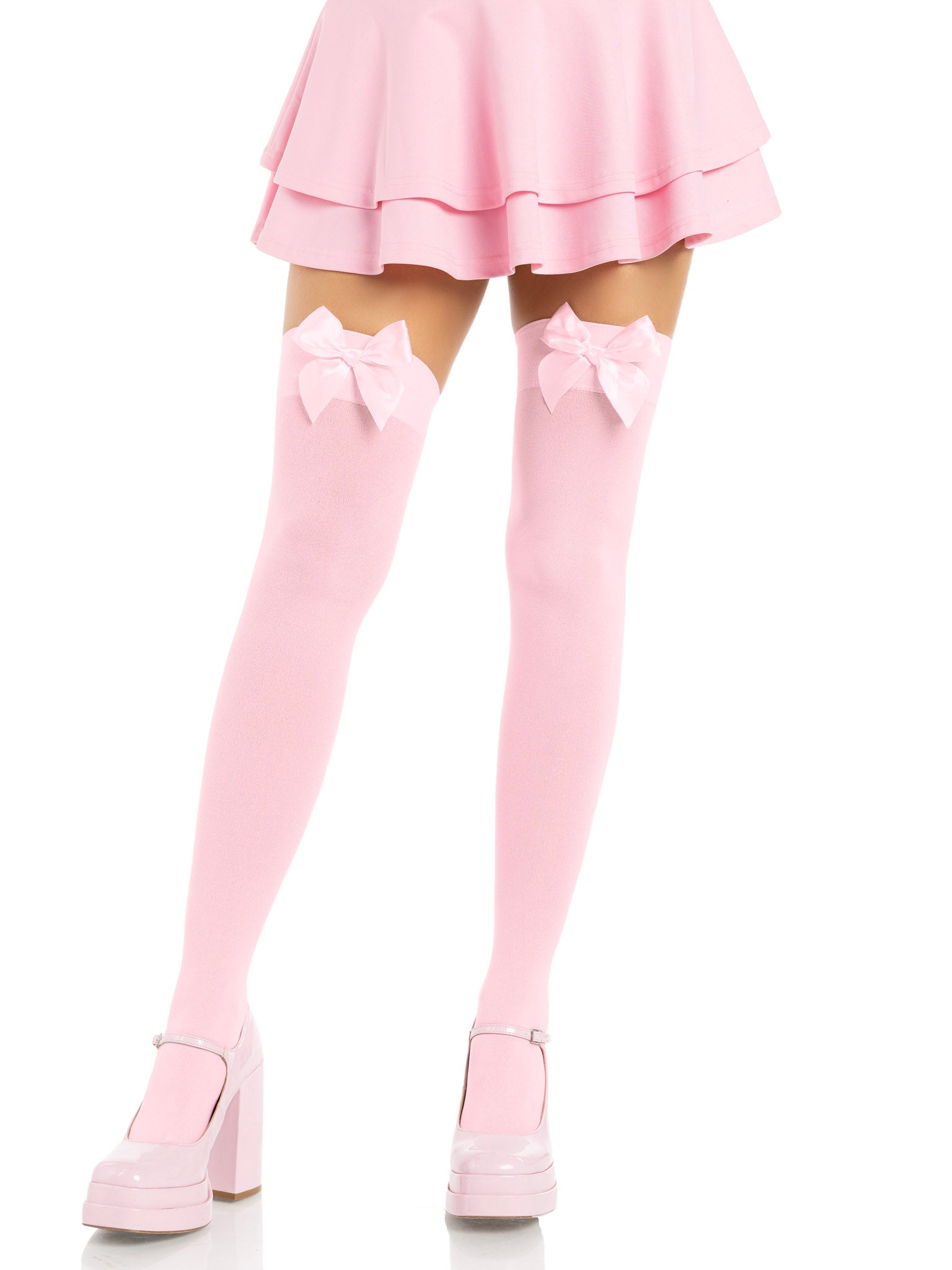 Leg Avenue Kay Opaque Thigh Highs 2 Sizes
