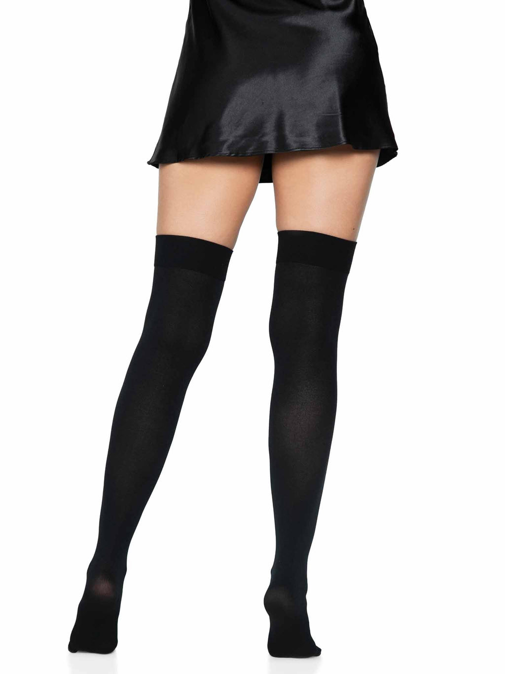 Leg Avenue Kay Opaque Thigh High Bow Stockings