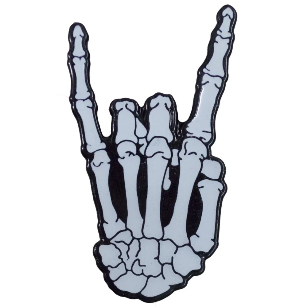 Kreepsville 666 Skeleton Devil Glow Enamel Pin Badge