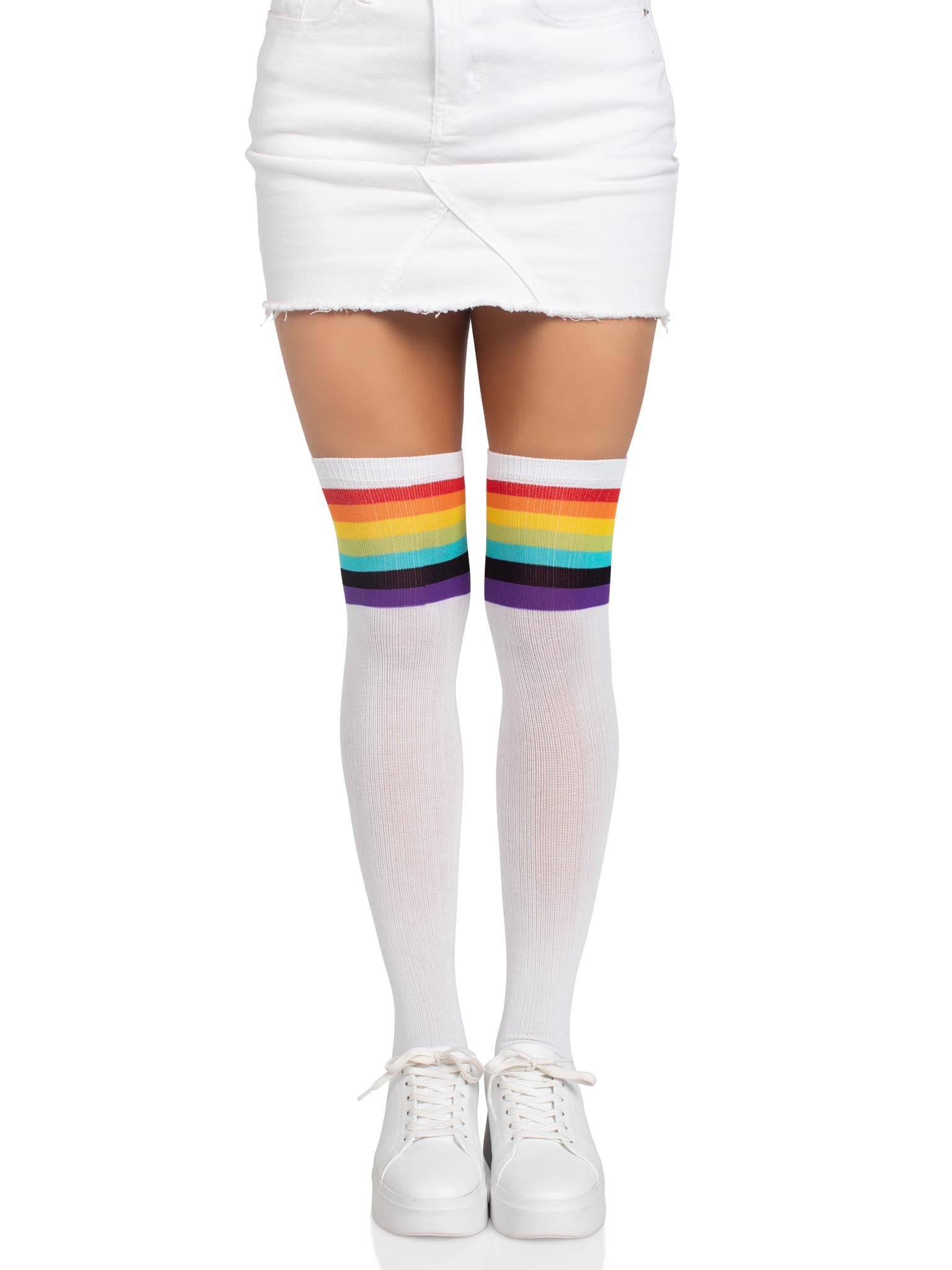 Leg Avenue Nia Rainbow Thigh High Stocking Socks
