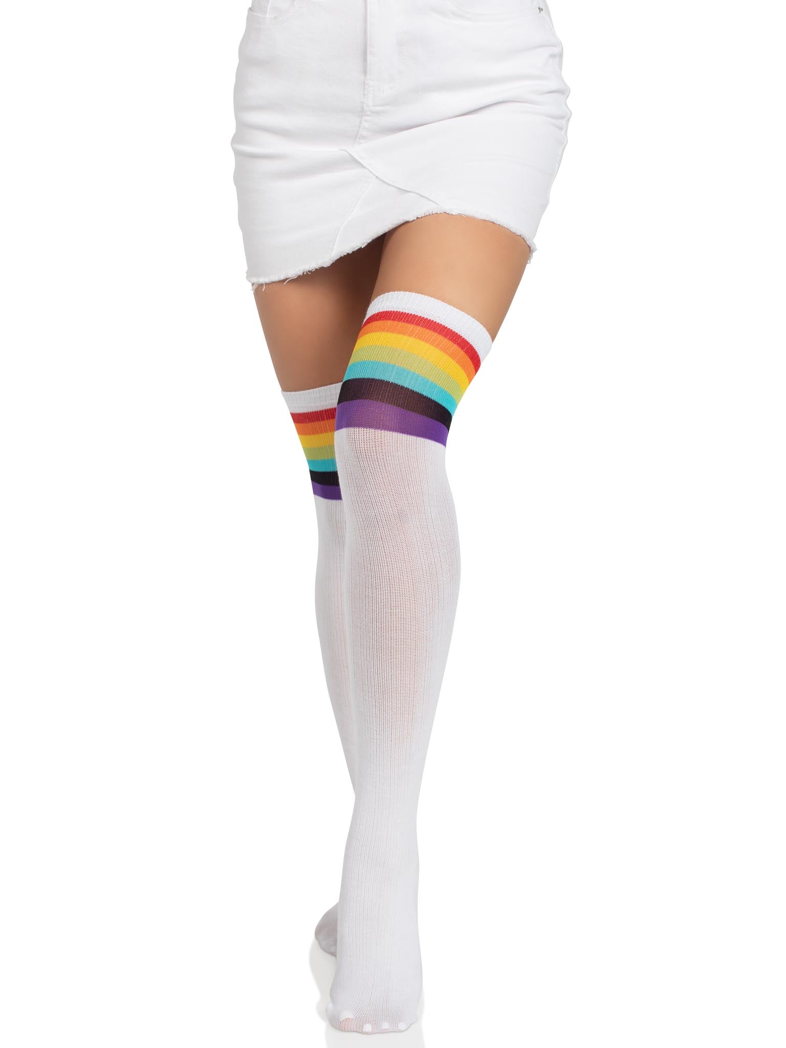 Leg Avenue Nia Rainbow Thigh High Stocking Socks