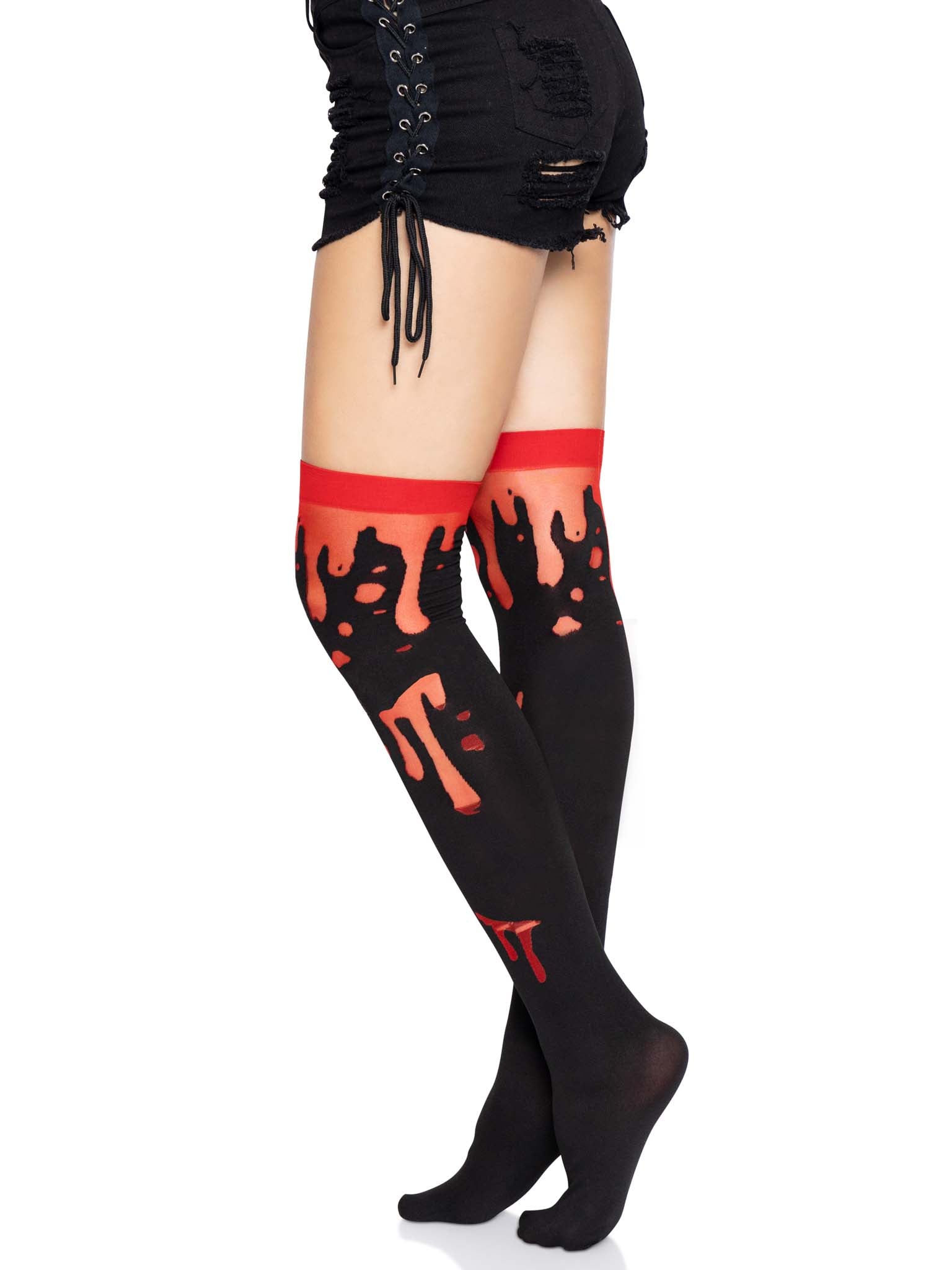 Leg Avenue Horror Splatter Thigh Highs