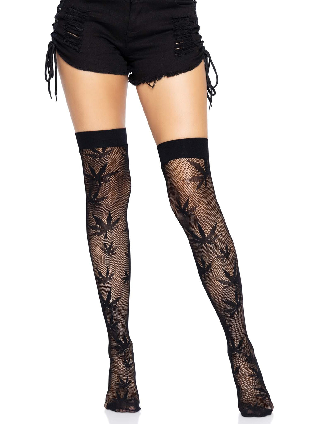 Leg Avenue 420 Leaf Net Thigh Highs