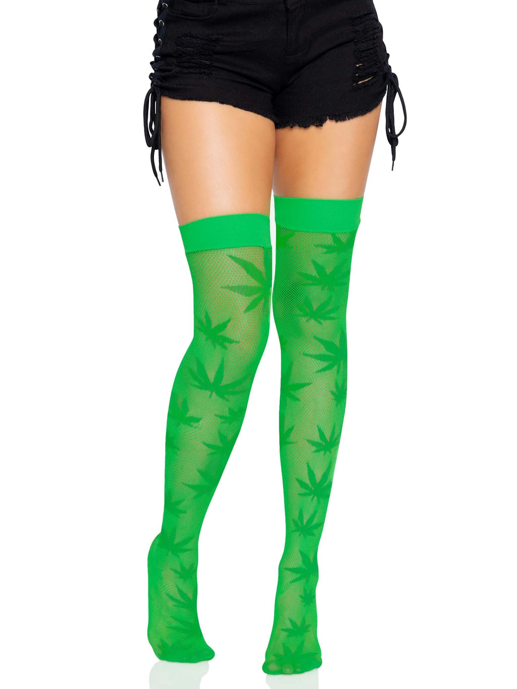 Leg Avenue 420 Leaf Net Thigh Highs