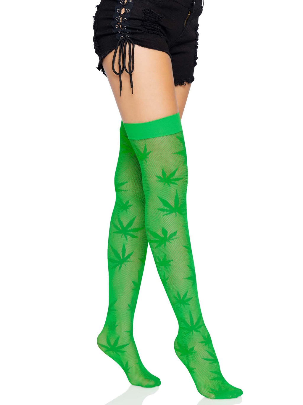 Leg Avenue 420 Leaf Net Thigh Highs