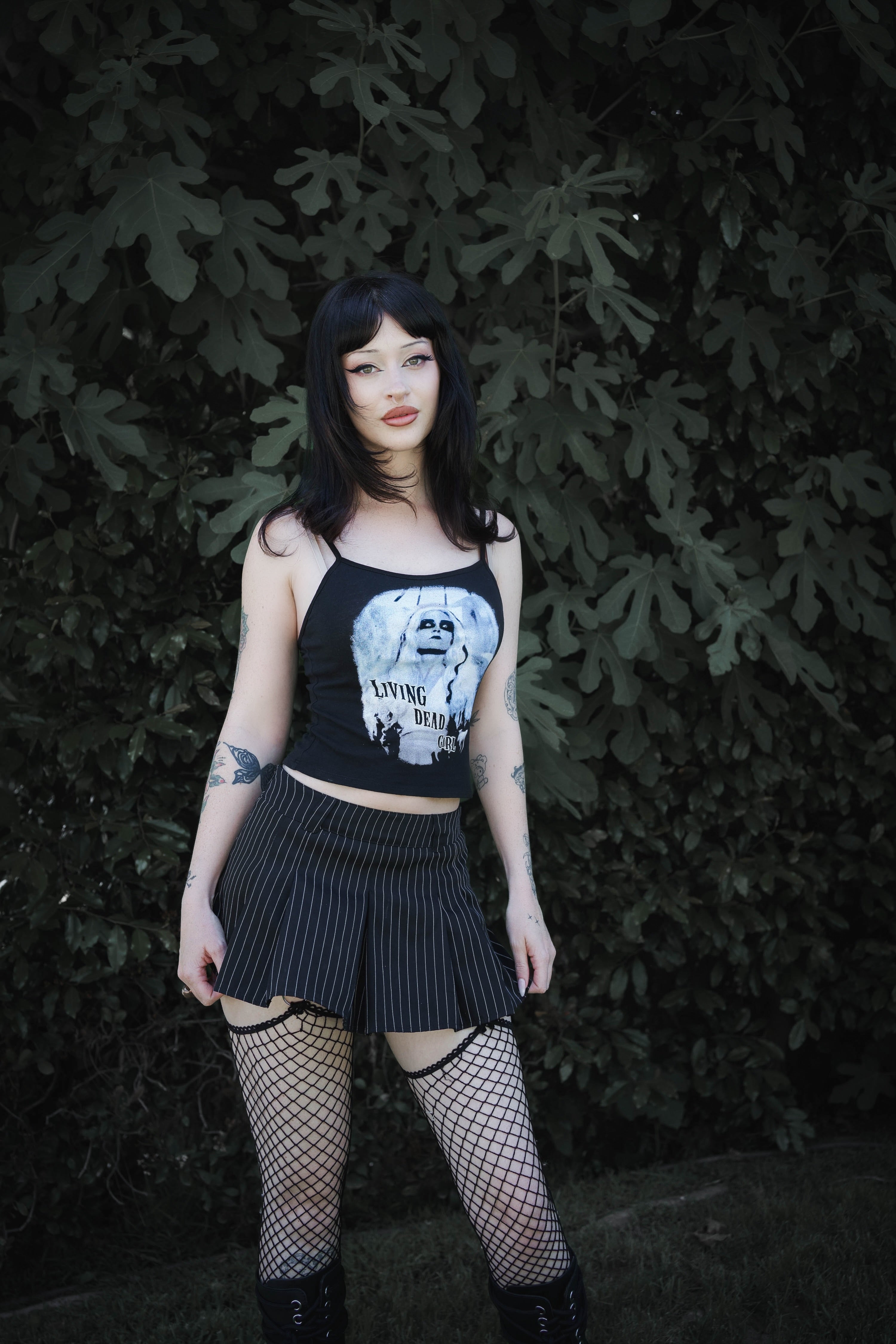 Vera's Eyecandy Living Dead Girl Mini Cropped Tank Top