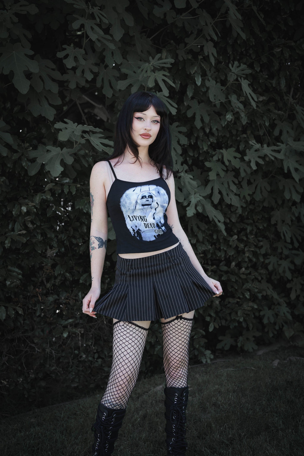 Vera's Eyecandy Living Dead Girl Mini Cropped Tank Top
