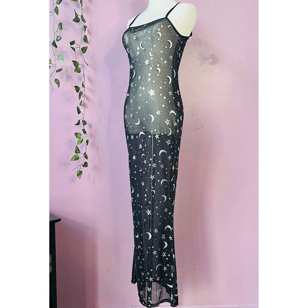 sheer metallic dress Sheer-Bodice Long Metallic Prom Dress