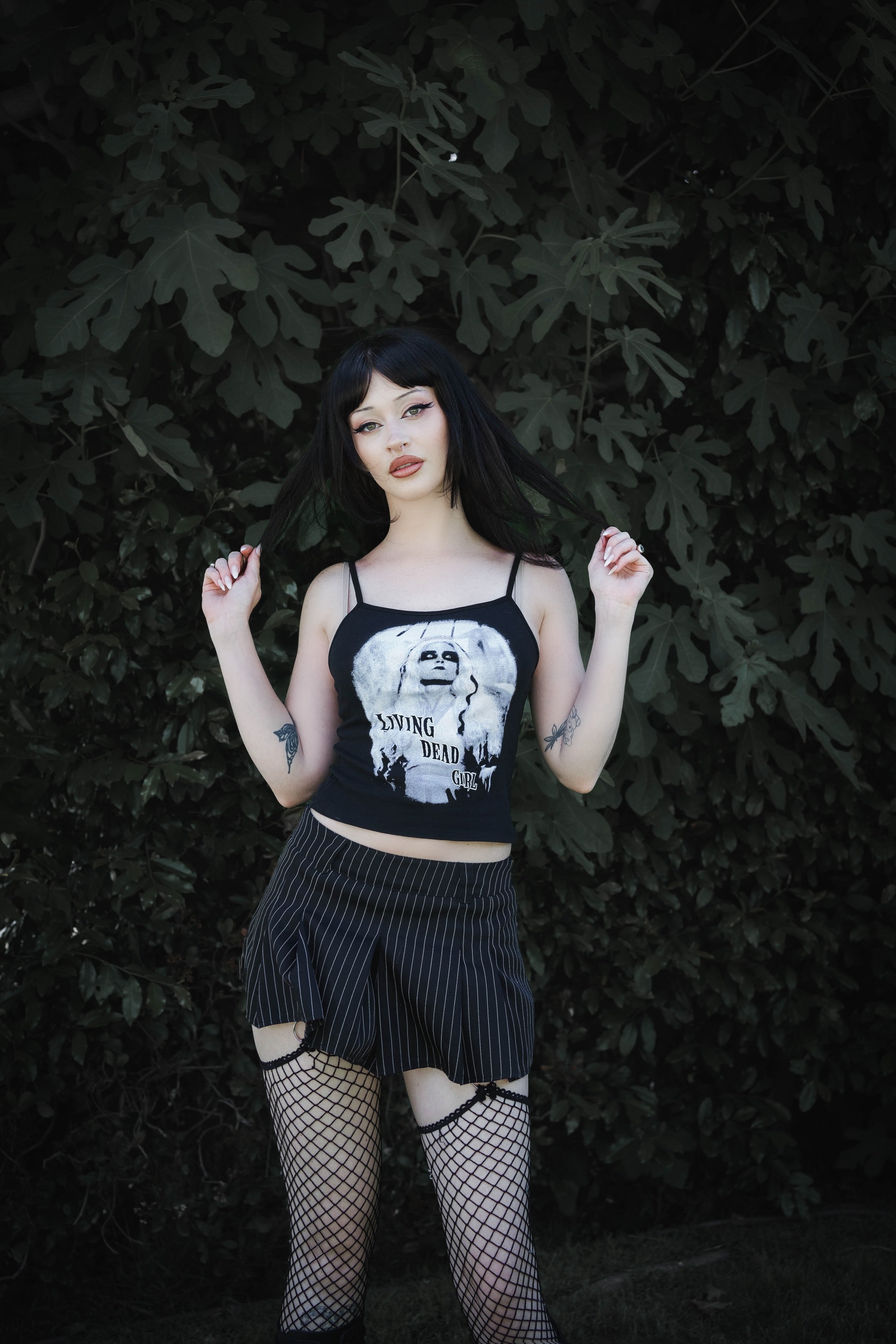 Vera's Eyecandy Living Dead Girl Mini Cropped Tank Top