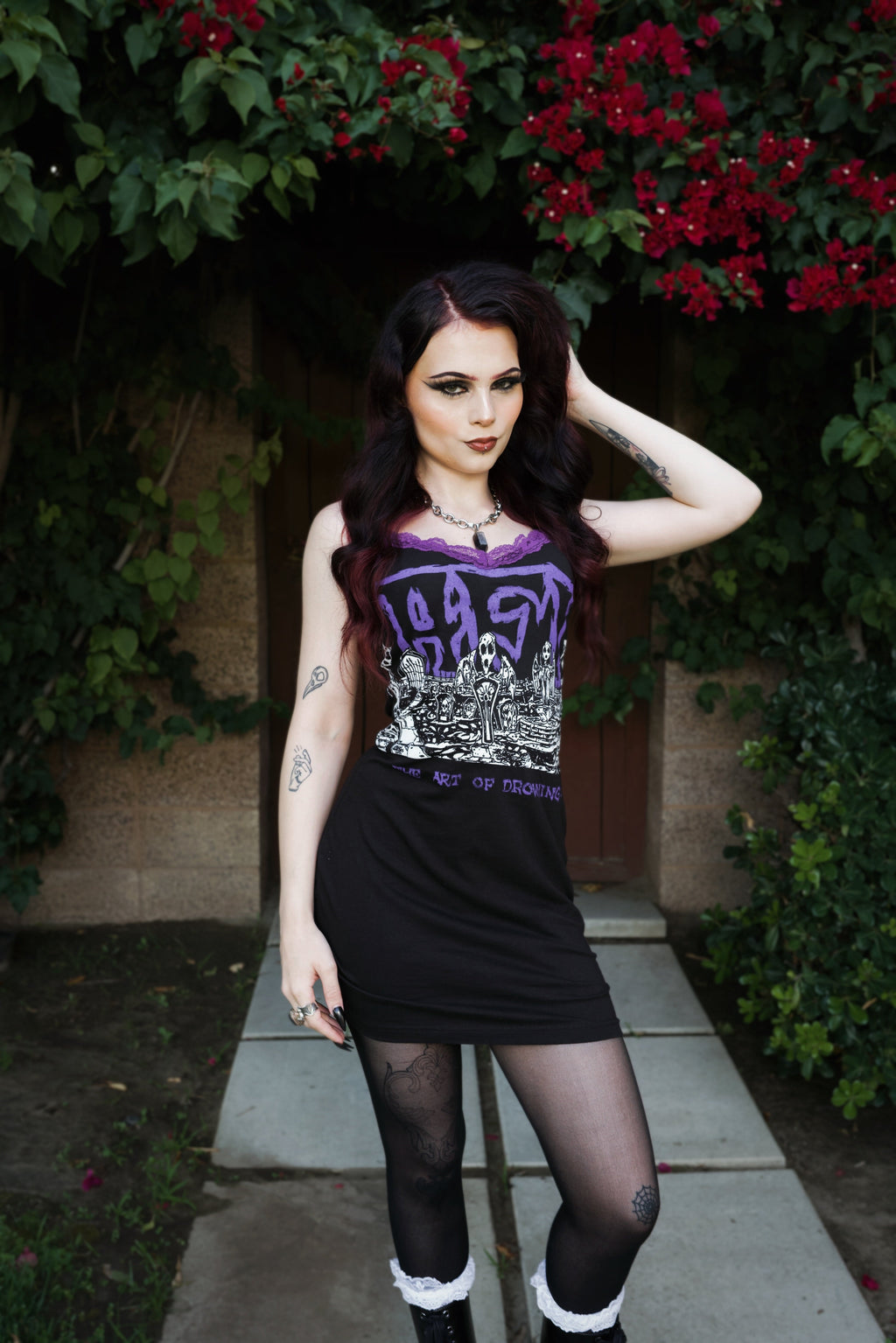 Vera's Eyecandy AFI Lace Strap Band Dress