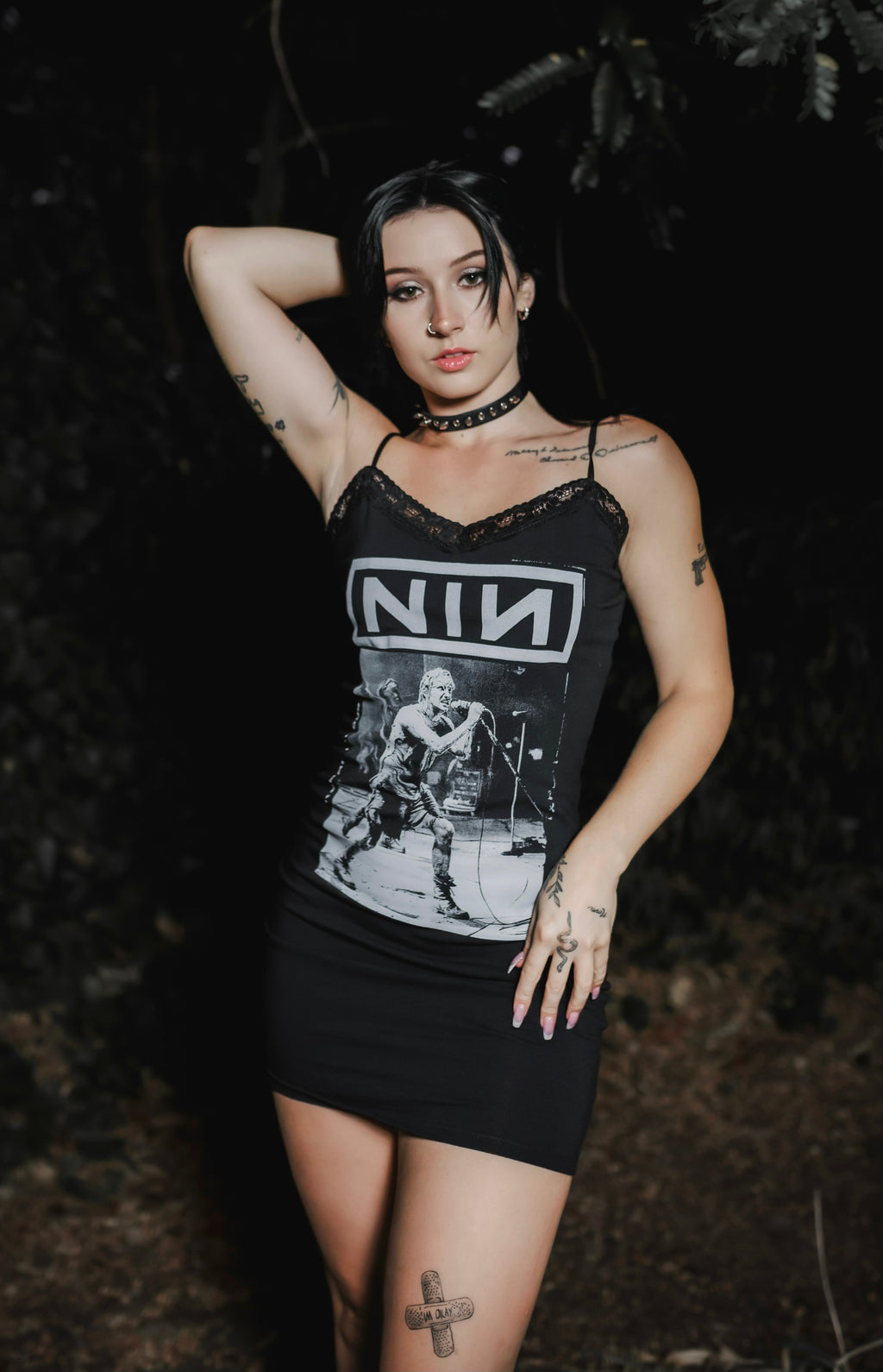 Vera's Eyecandy NIN Lace Strap Dress