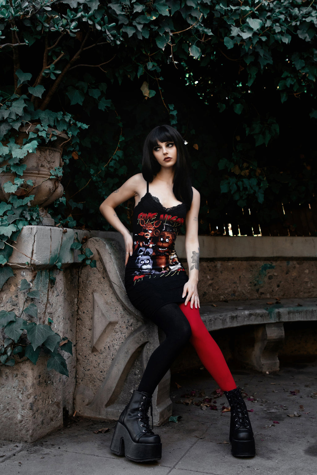 Vera's Eyecandy Five Nights at Freddy's Lace Strap Dress