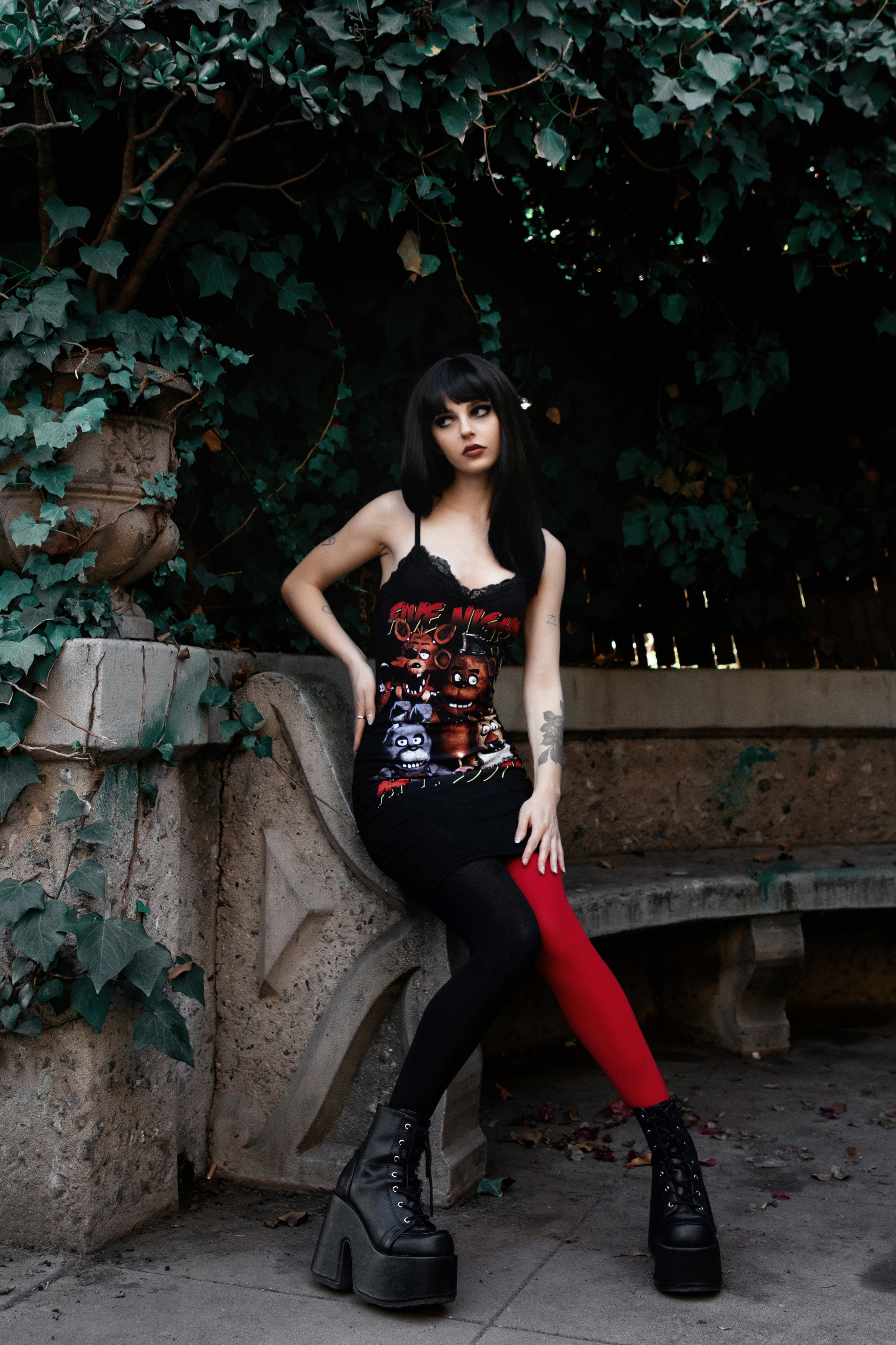 Vera's Eyecandy Five Nights at Freddy's Lace Strap Dress