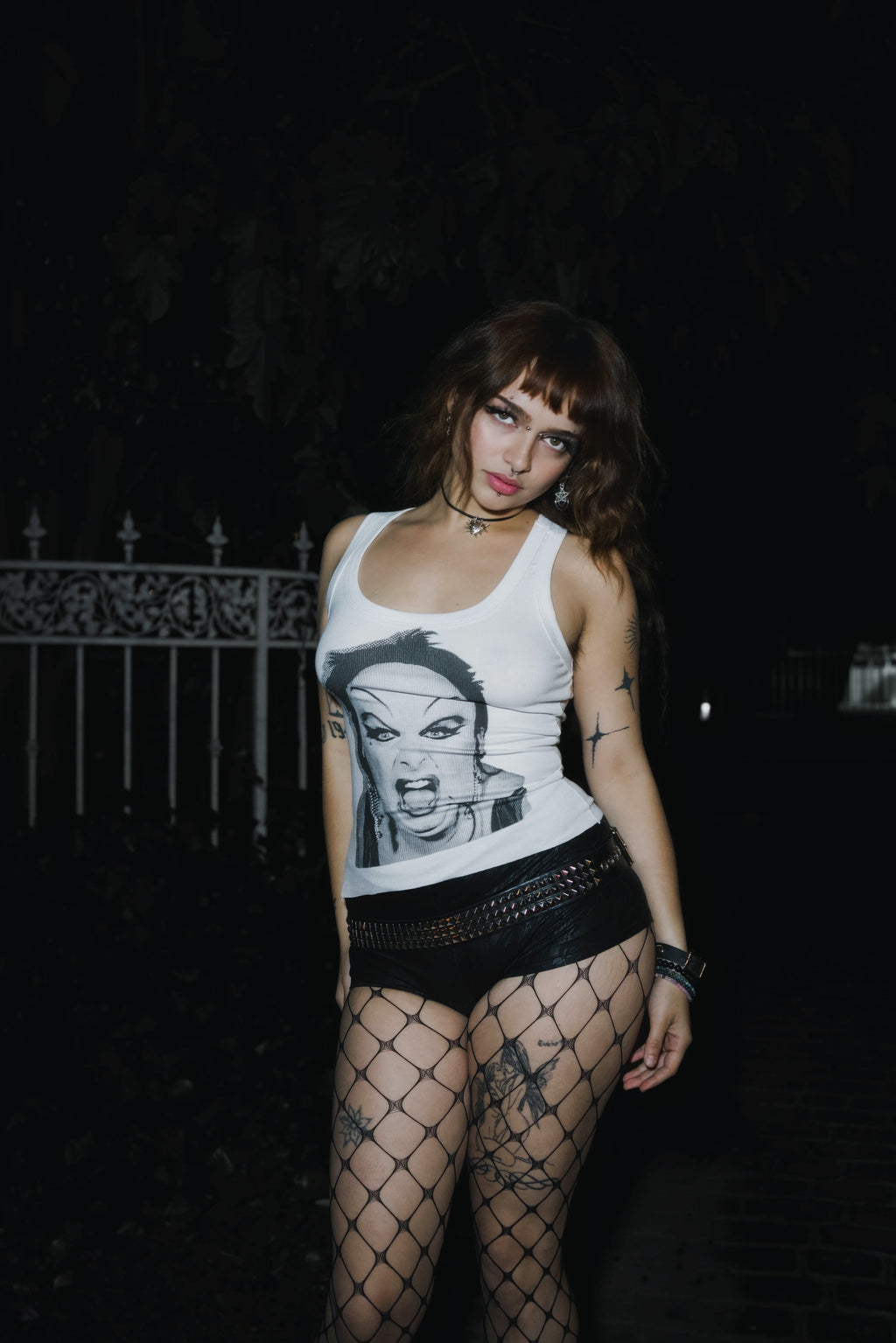 Vera's Eyecandy Divine Ribbed White Tank Top