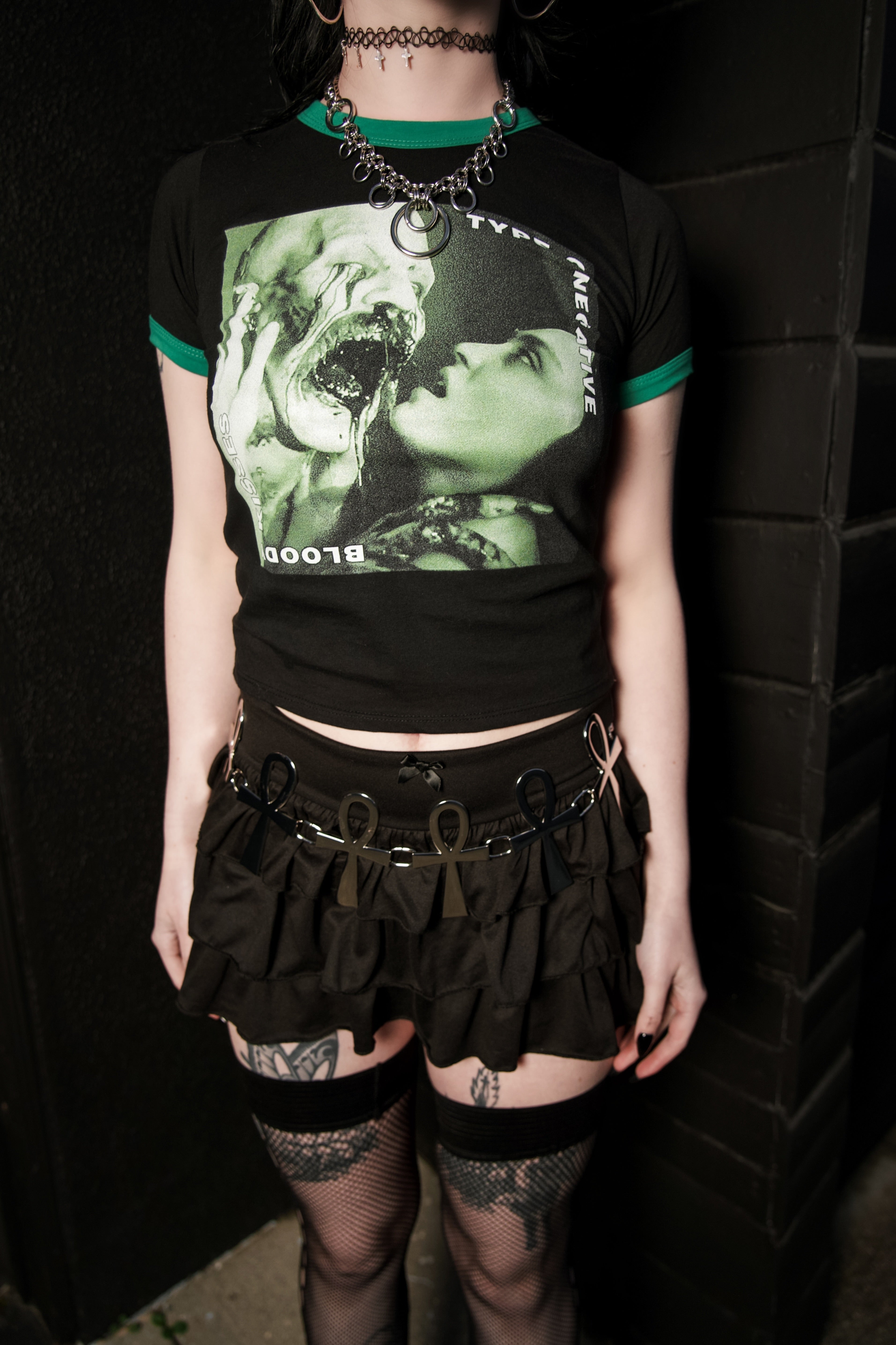 Vera's Eyecandy Bloody Kisses Type O Negative Ringer Tee
