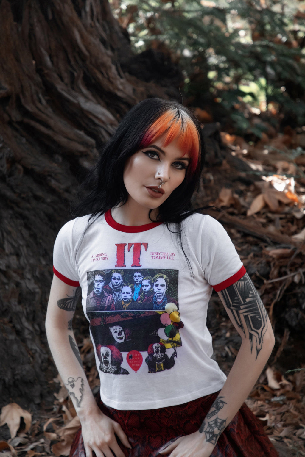 Vera's Eyecandy IT Pennywise We All Float Ringer Tee
