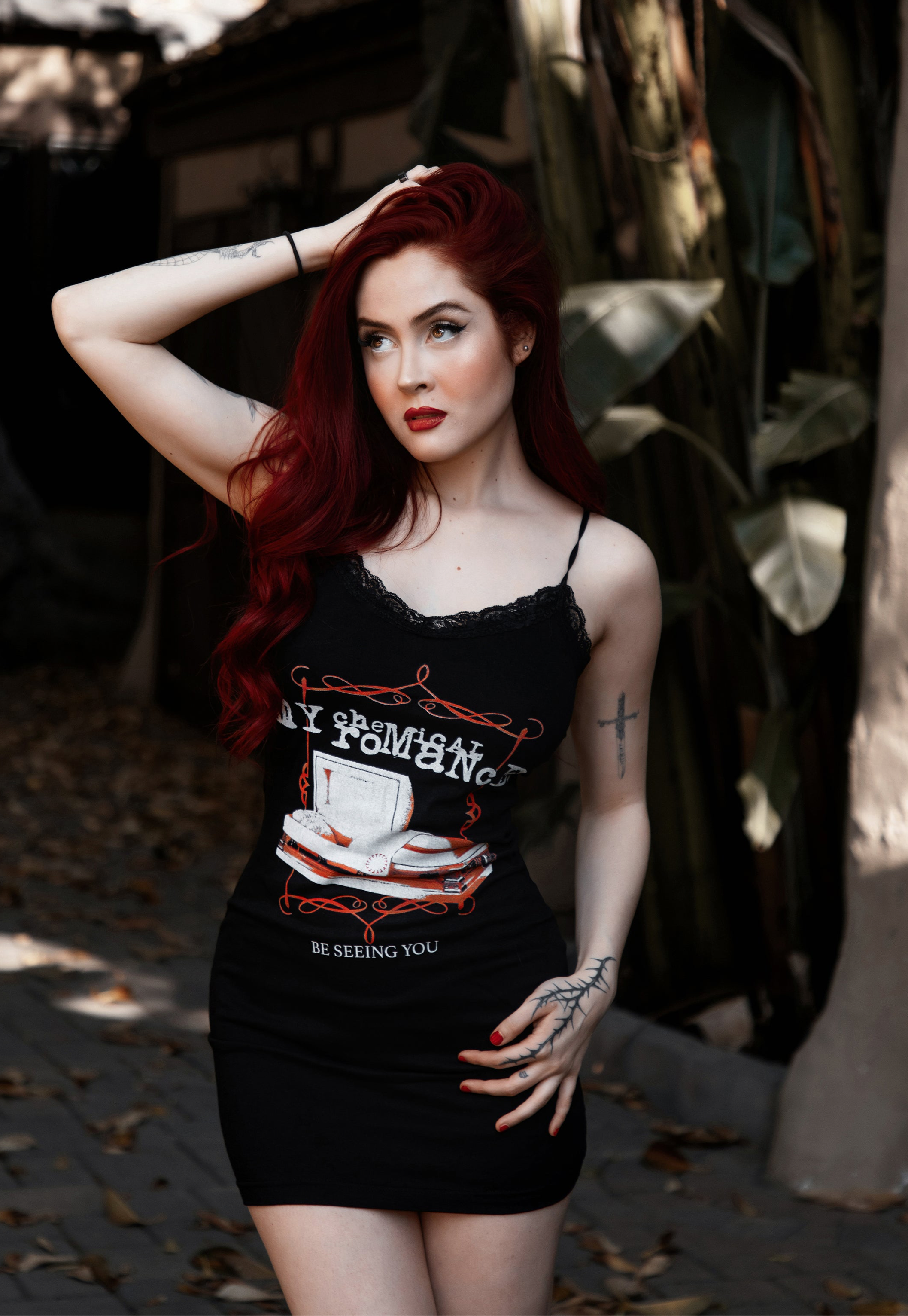 Vera's Eyecandy My Chemical Romance Be Seeing You Lace Strap Dress
