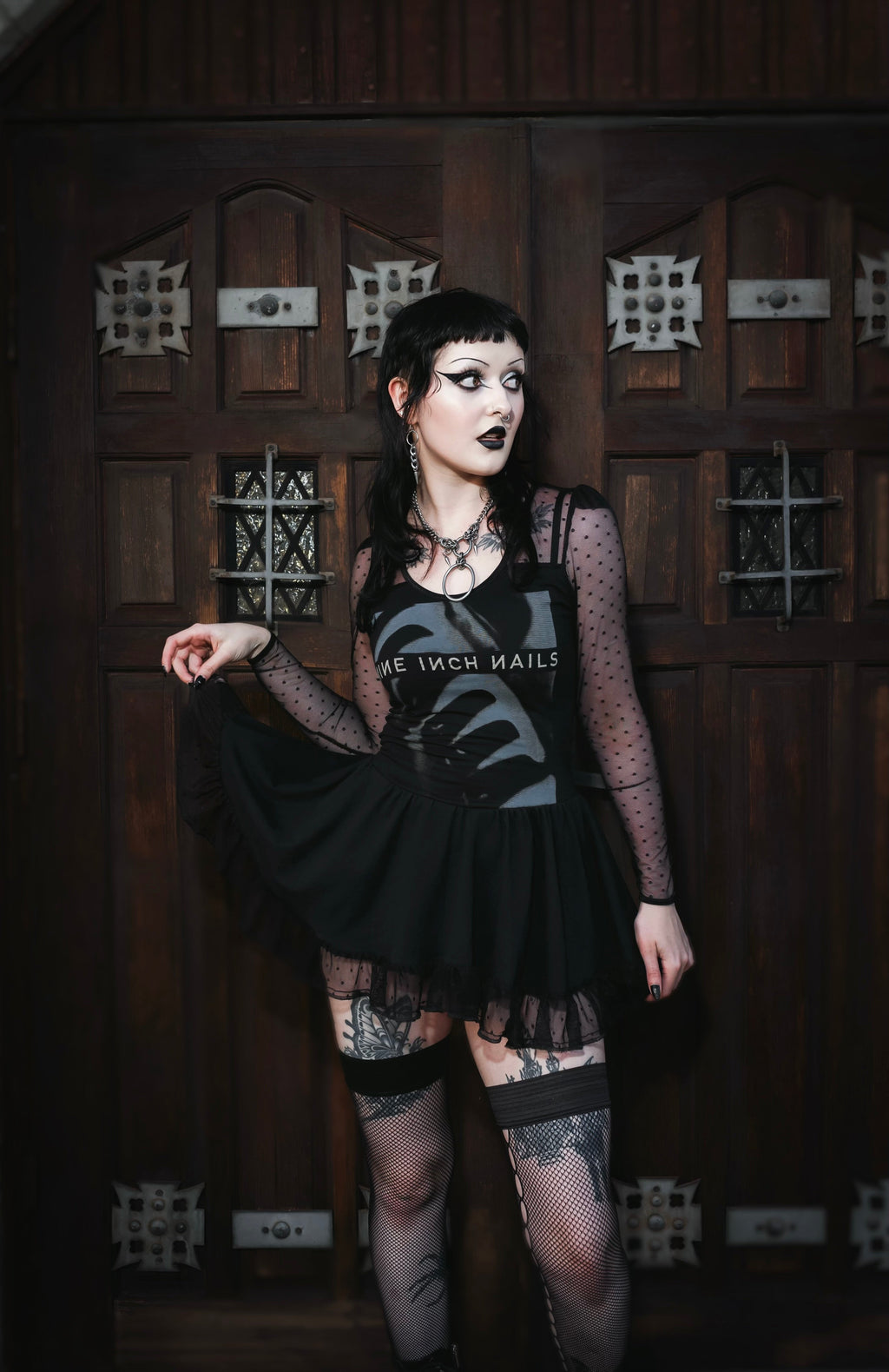 Vera's Eyecandy NIN Ballerina Metal Dress