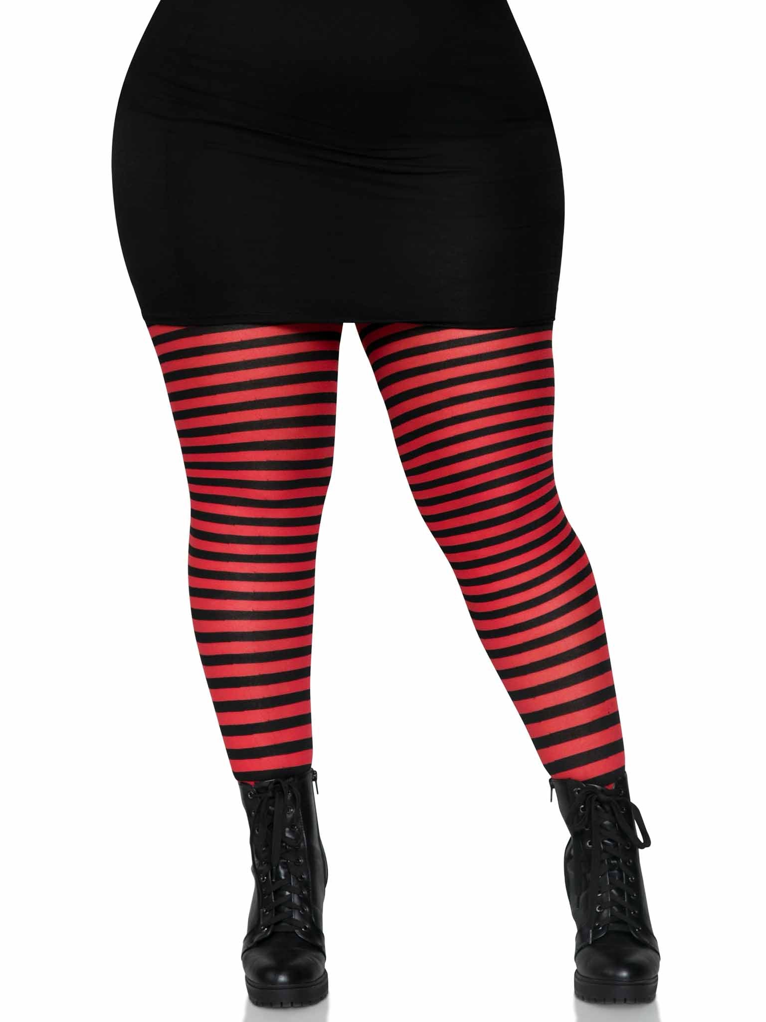 Leg Avenue Plus Jada Striped Women's Tights