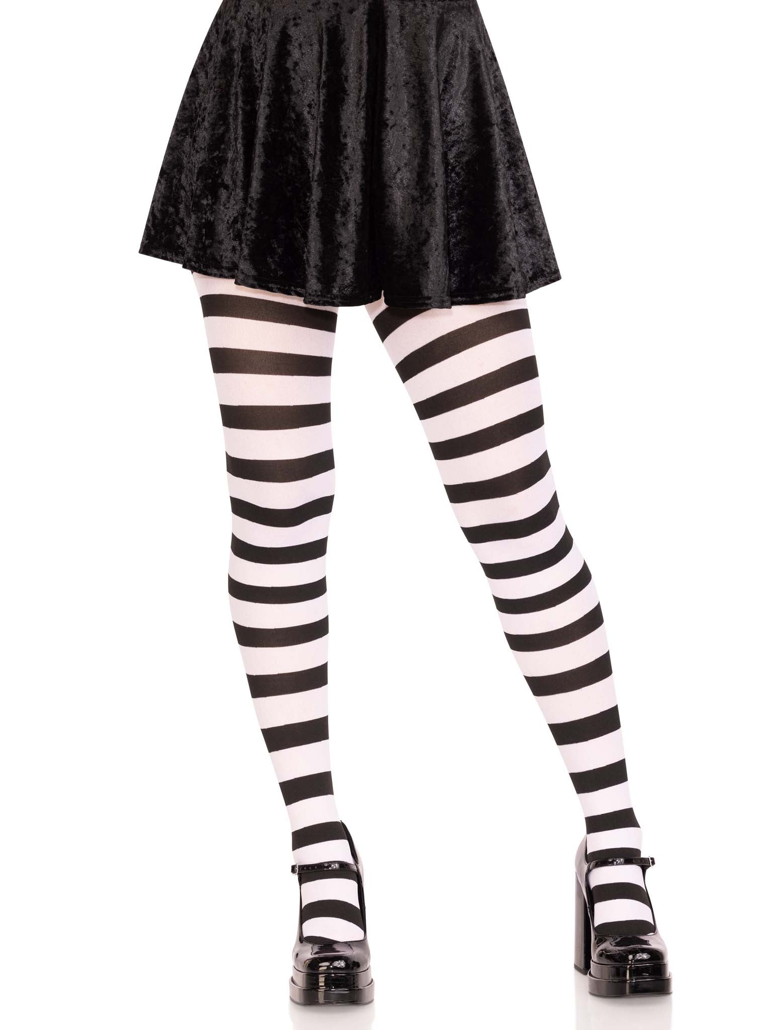Leg Avenue Darby Striped Opaque Tights