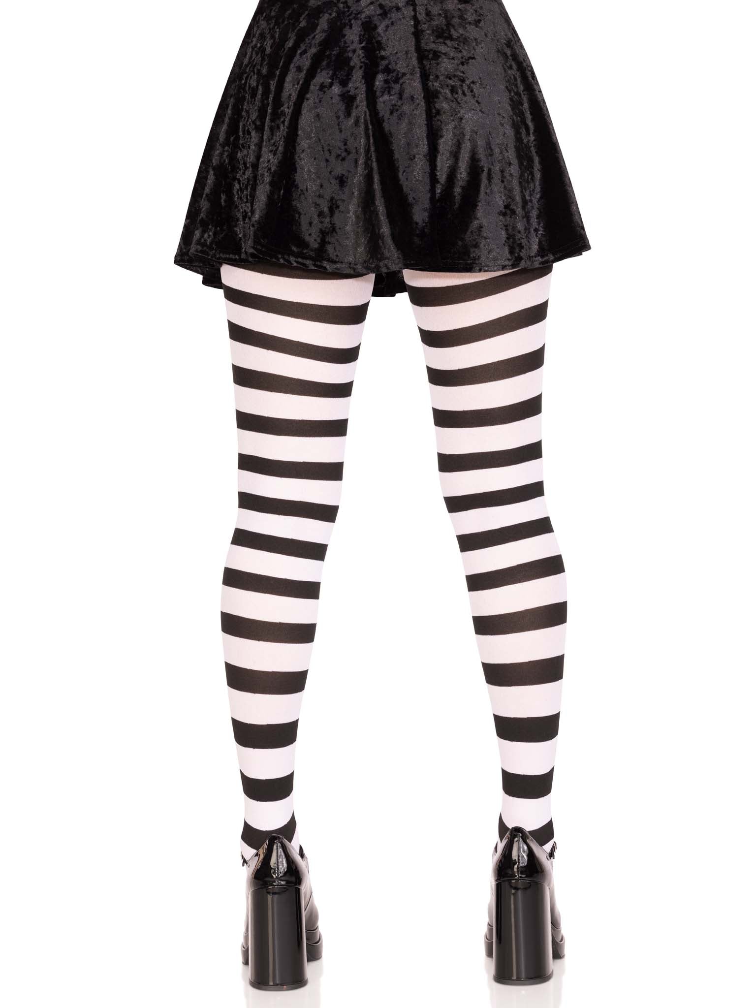Leg Avenue Darby Striped Opaque Tights